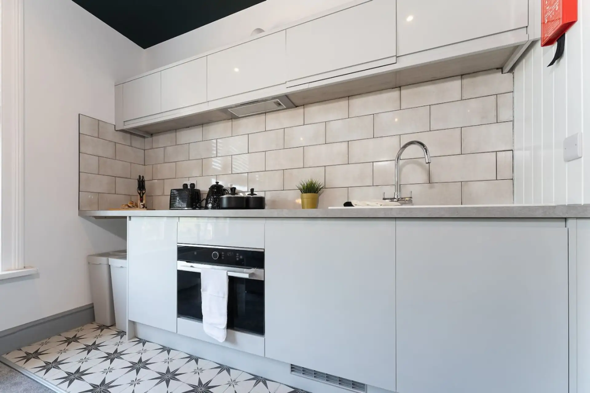 Well-equipped studio kitchen