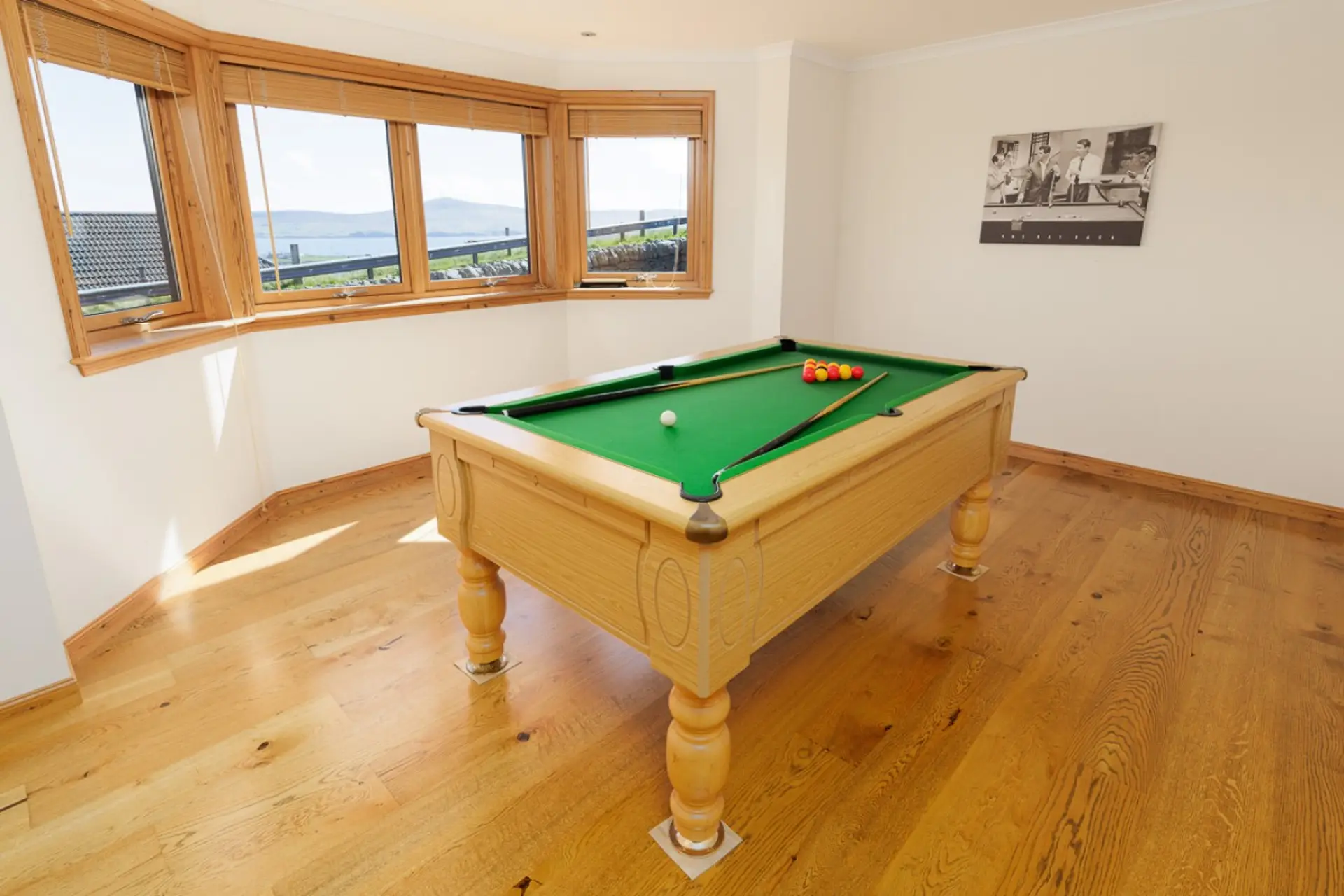 Game room with pool table