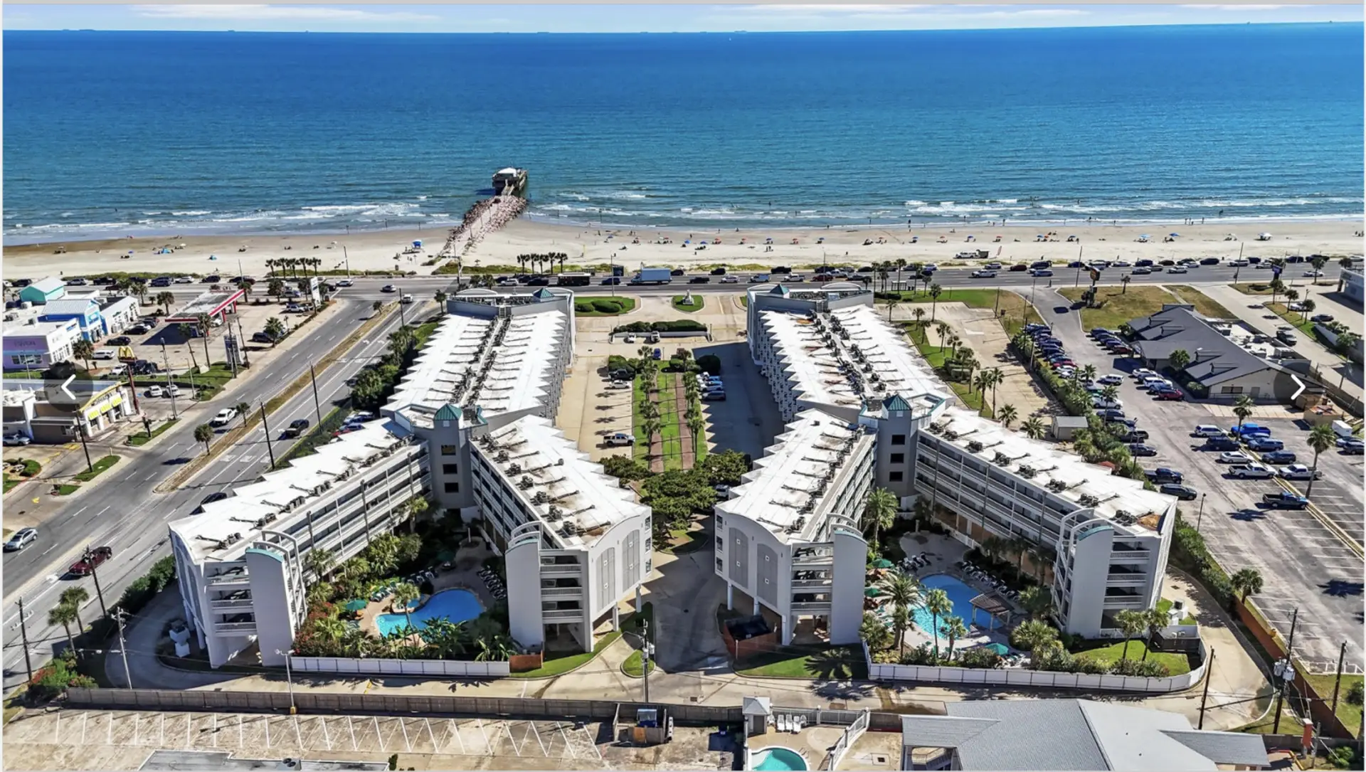 Beachfront location on Seawall Blvd with direct access to Babe’s Beach.