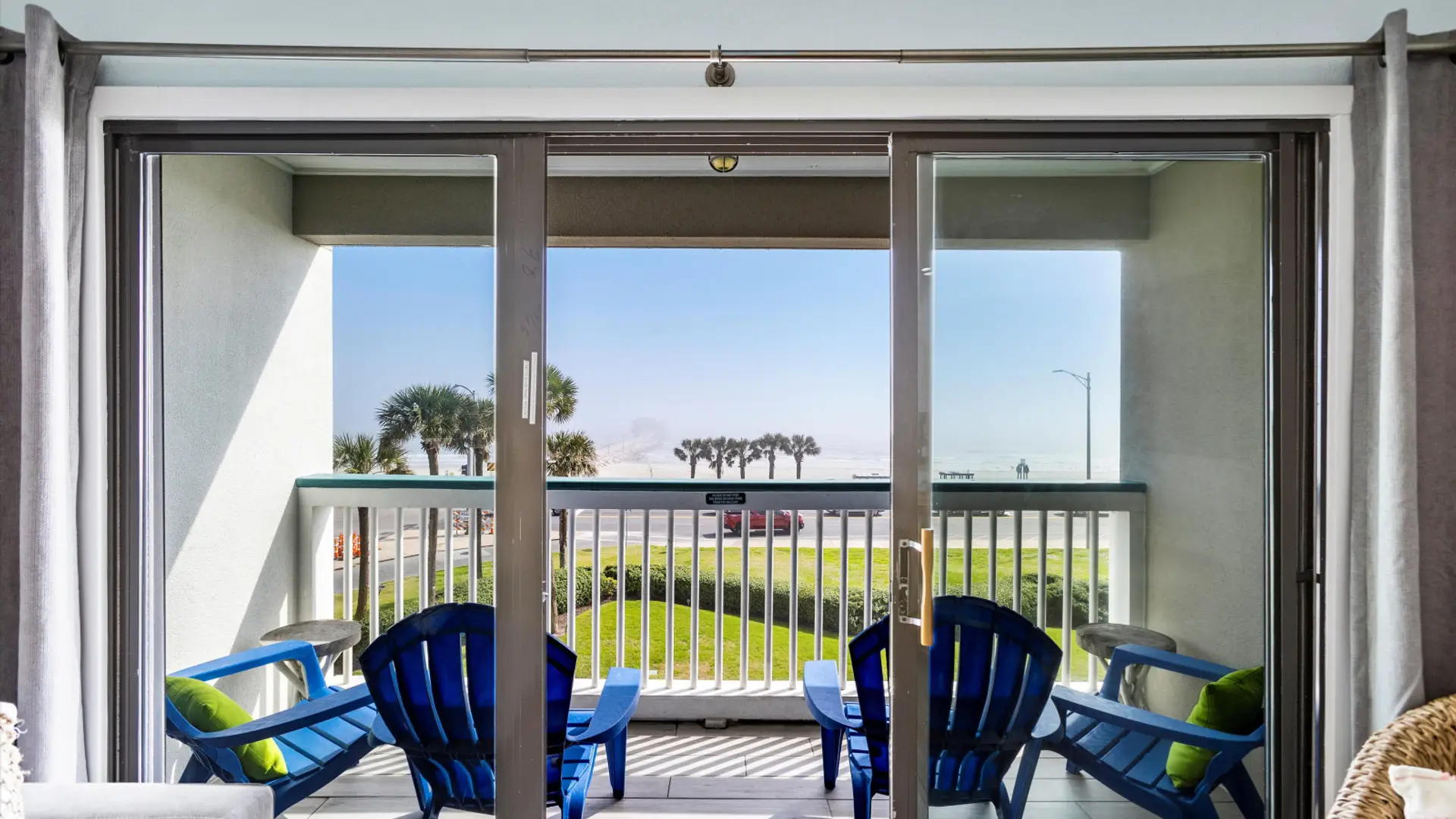 Wake to Gulf sunrises from your private top-floor balcony in Galveston.