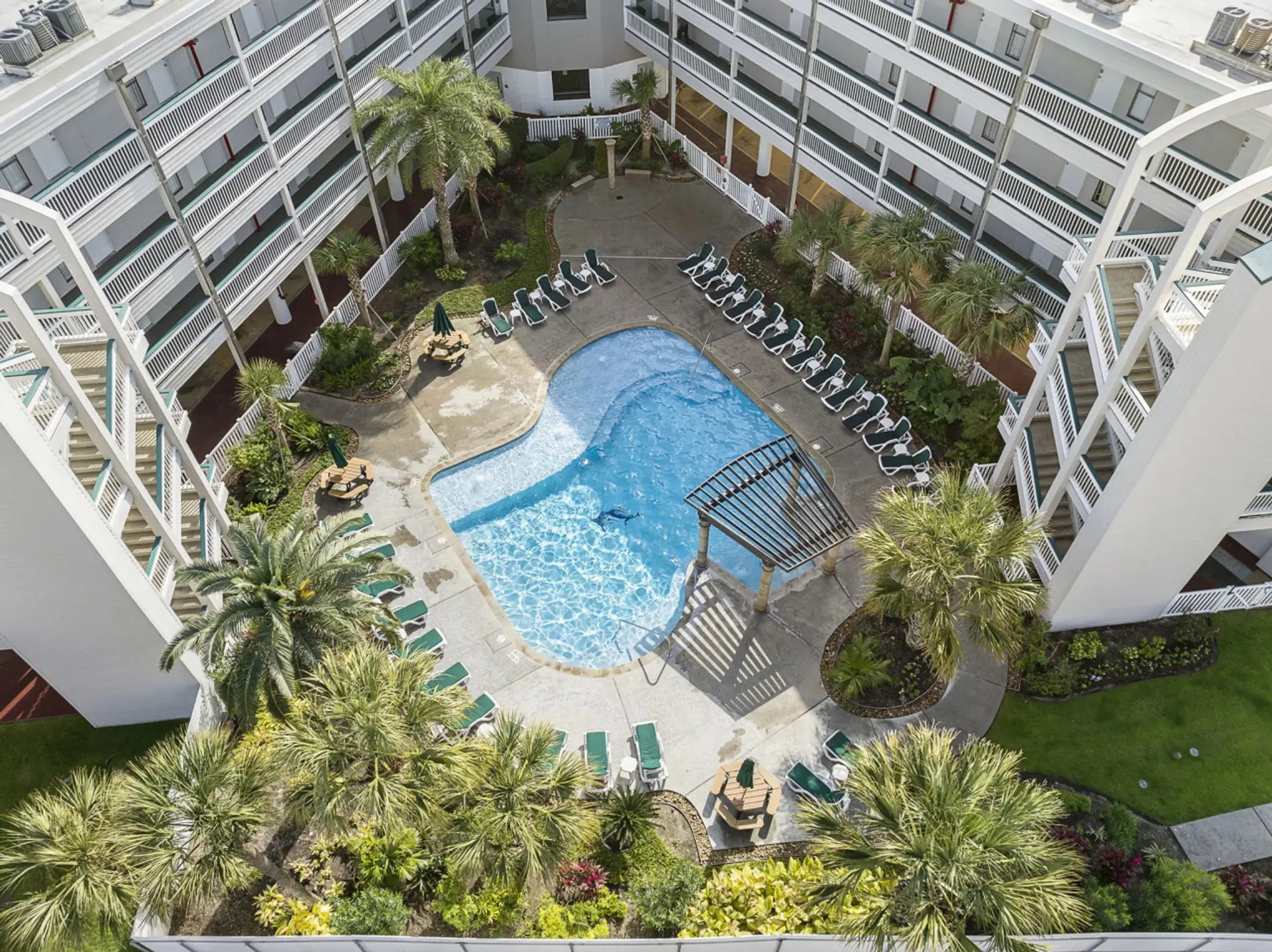 Enjoy two resort-style pools at Casa Del Mar—one heated seasonally—perfect for relaxing after a day at the beach in Galveston.