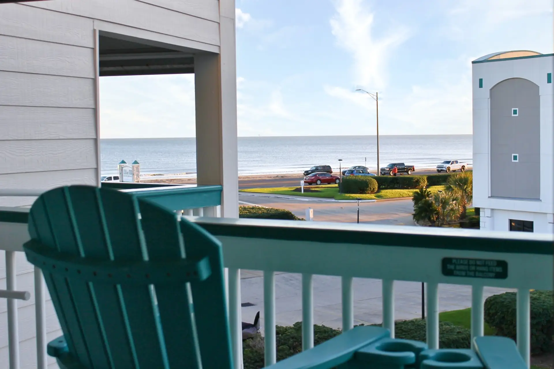 Wake up to beautiful Gulf views from your private balcony at Me Time, We Time.