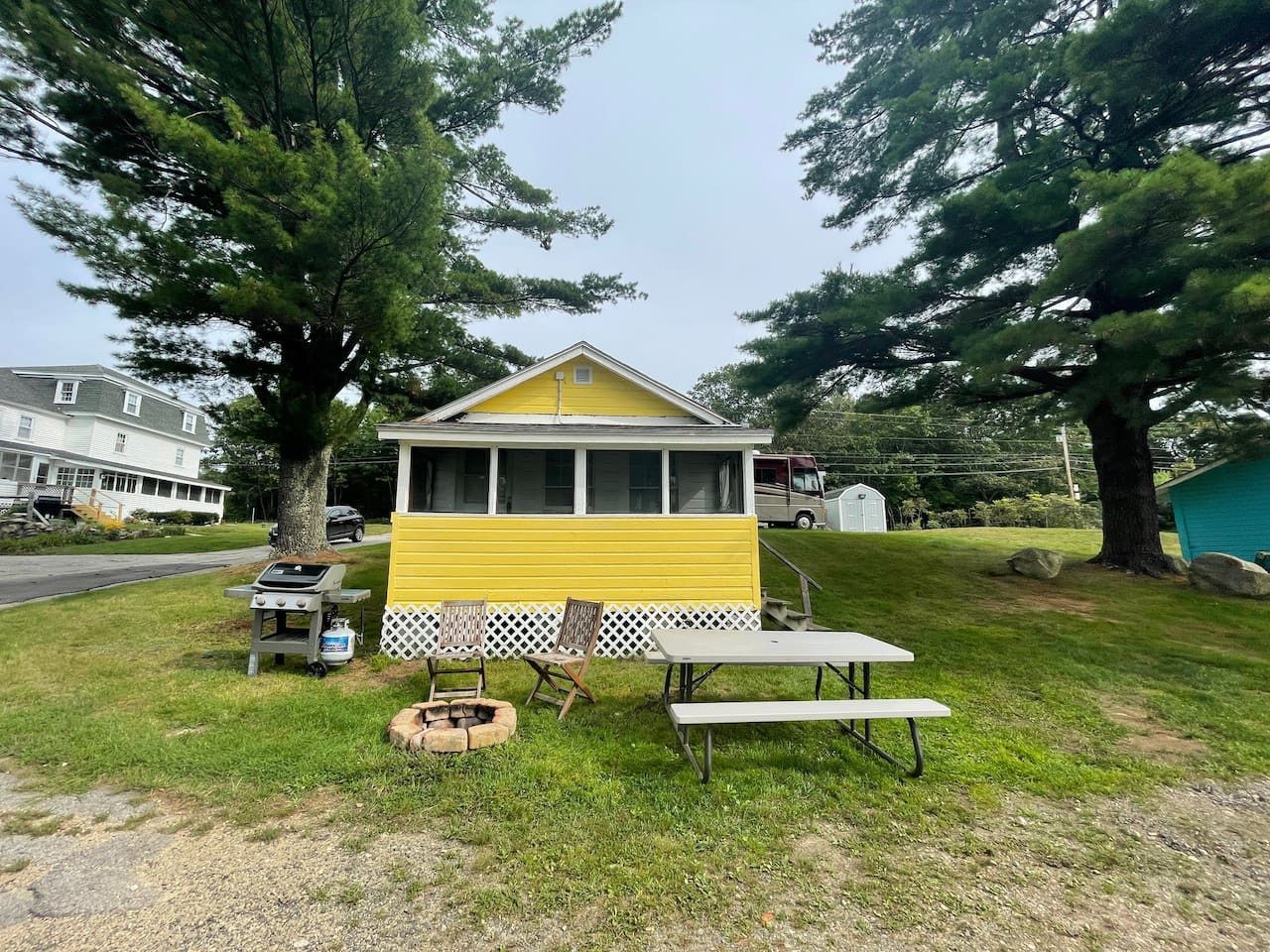 Lakefront Yellow Cottage