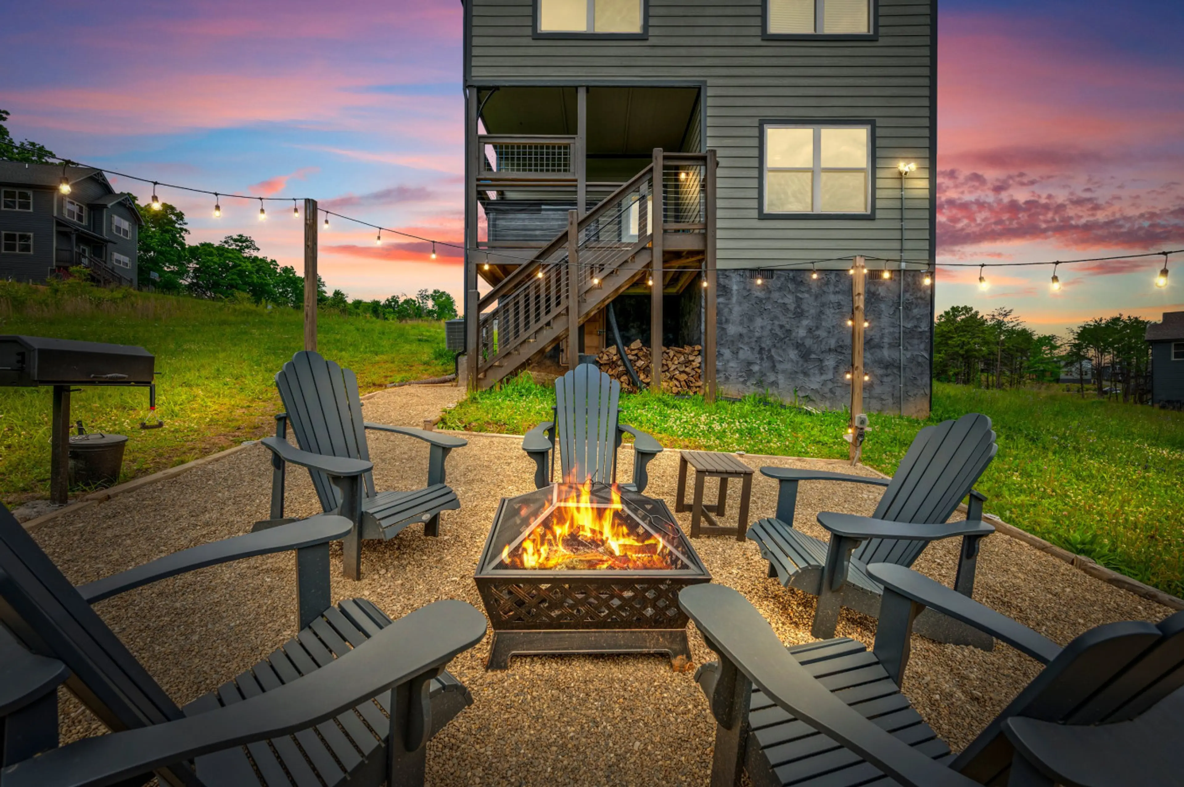 End your Smoky Mountain adventures with a cozy fire and a sky full of stars