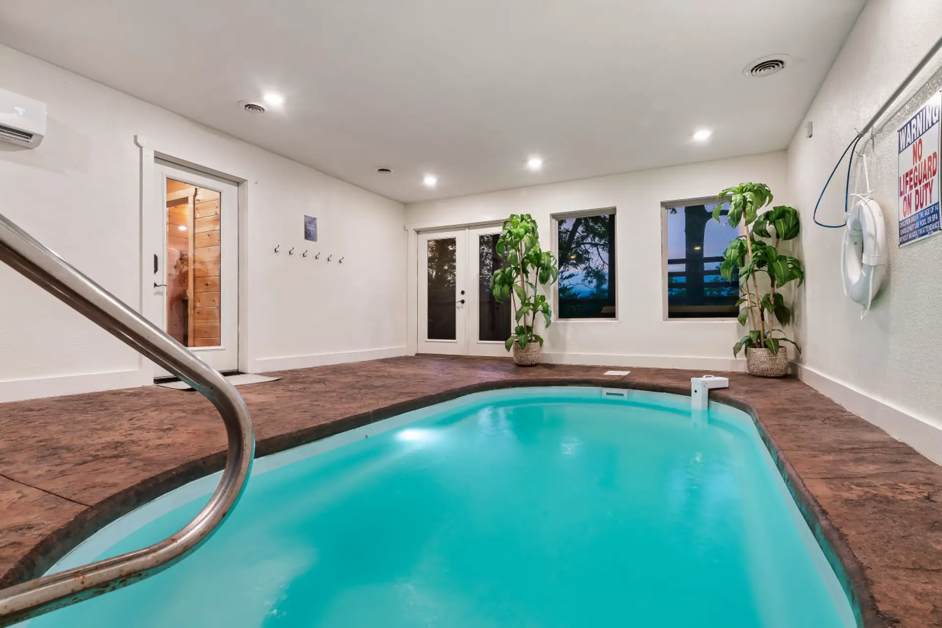 Swim all year round in the indoor pool