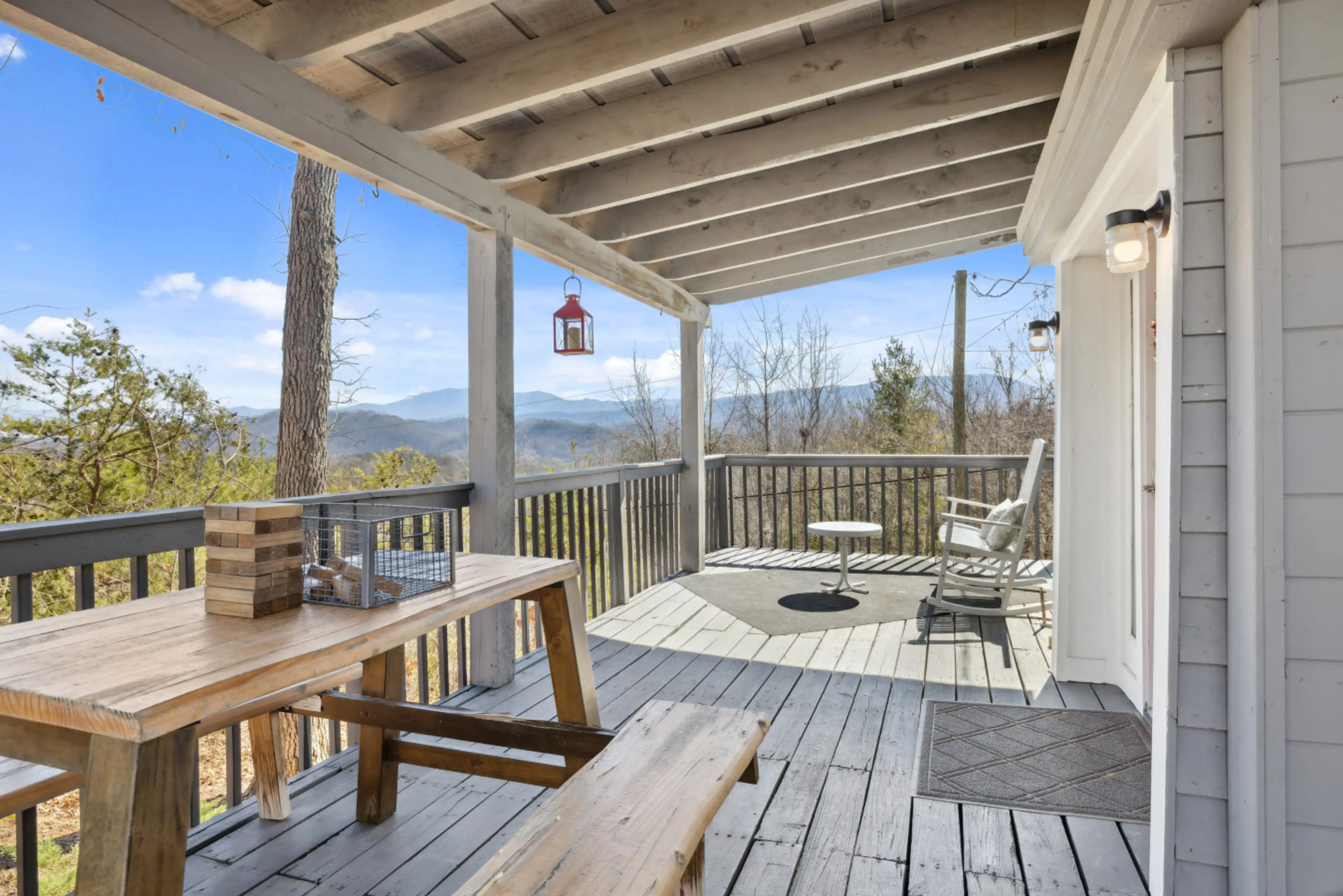 Enjoy stunning views from the covered deck