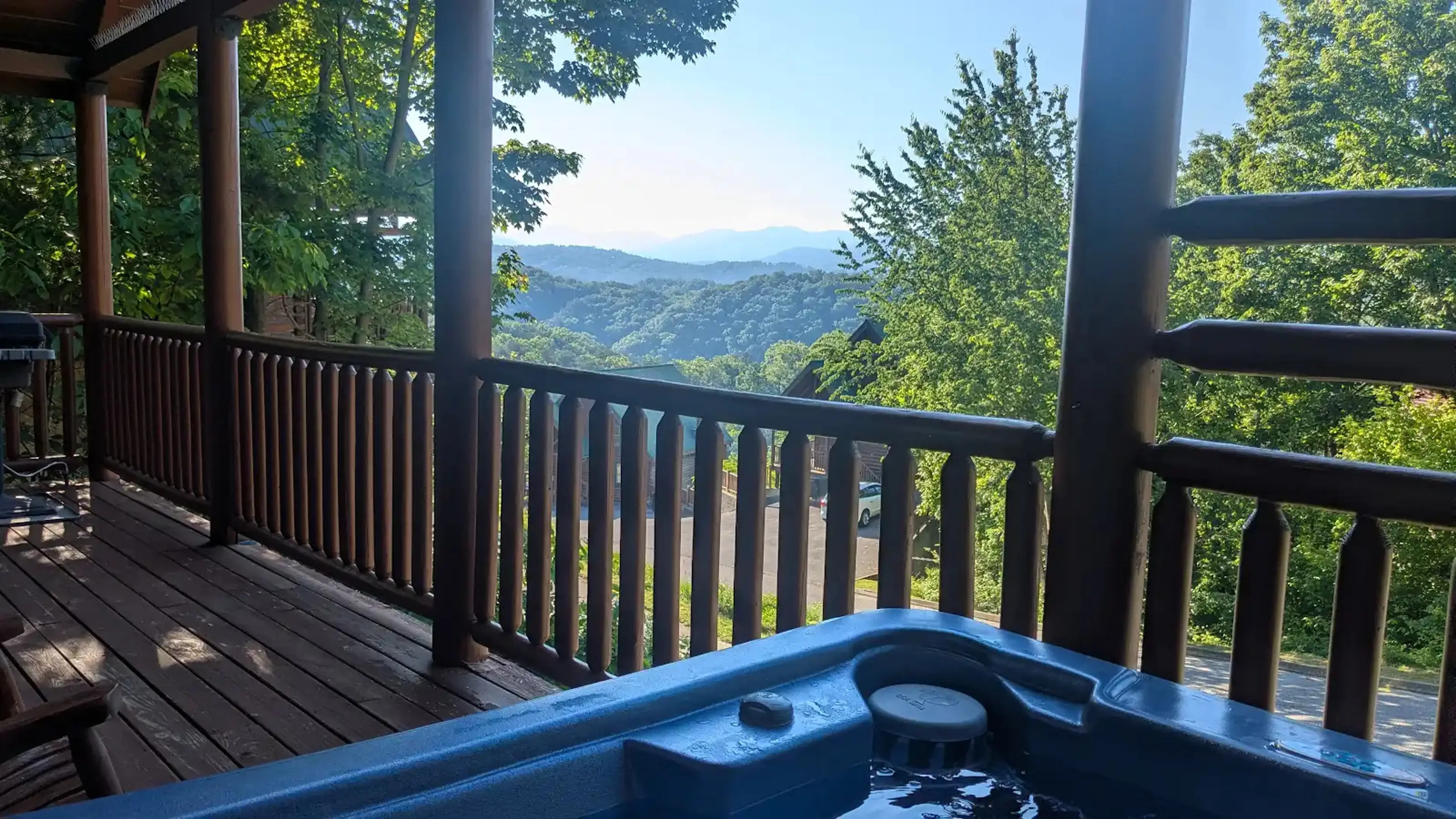 Peaceful mornings with Smoky Mountain views