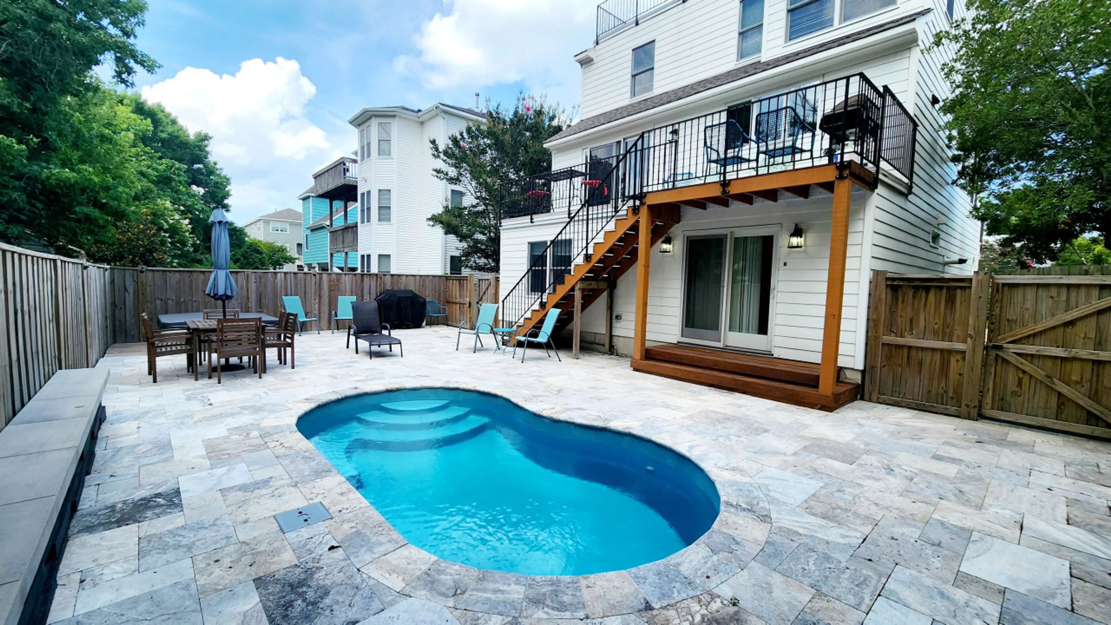 Your beautiful private pool and hot tub deck!