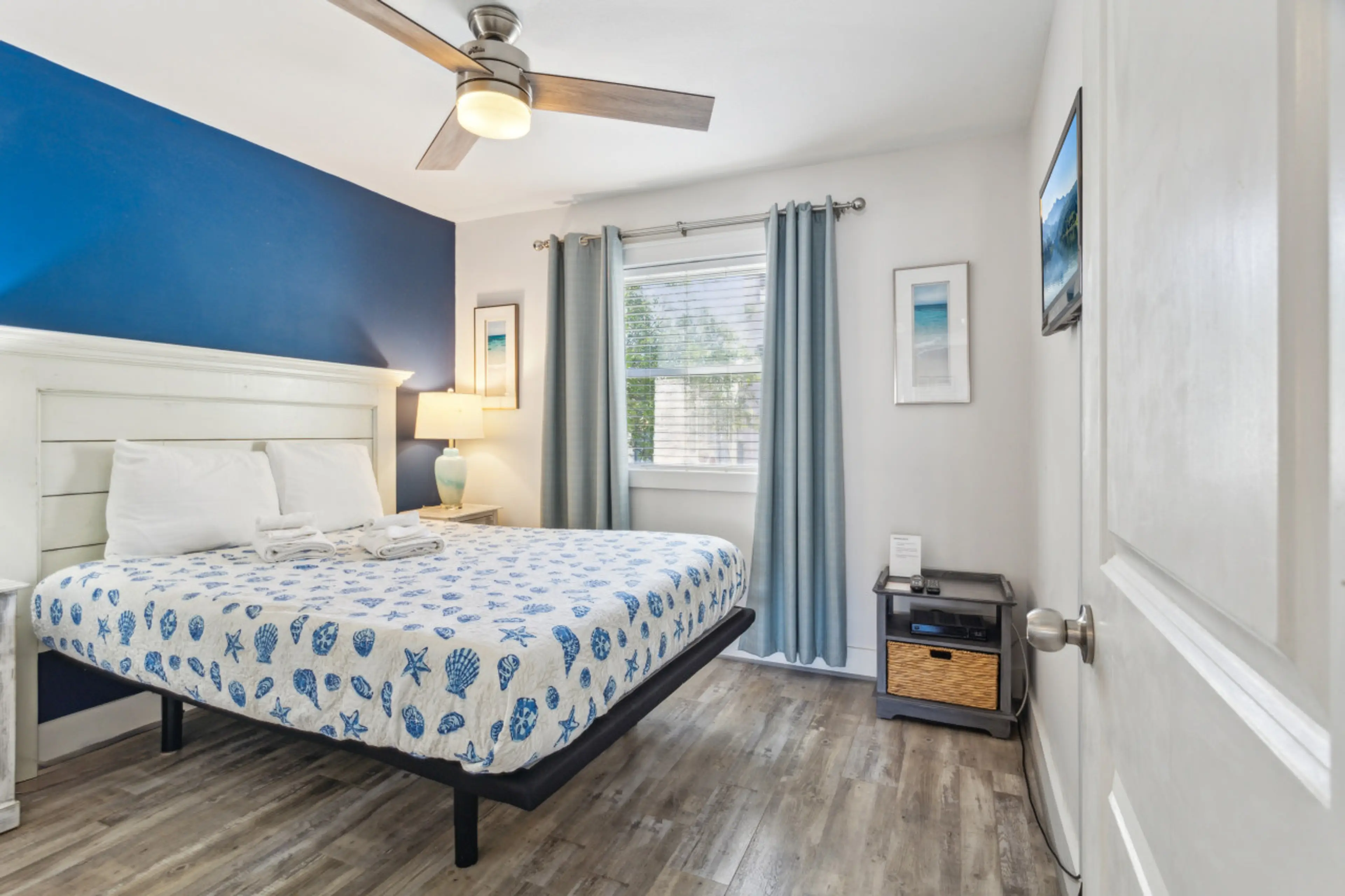 Our second bedroom is also a comfortable pillowtop queen-sized mattress.