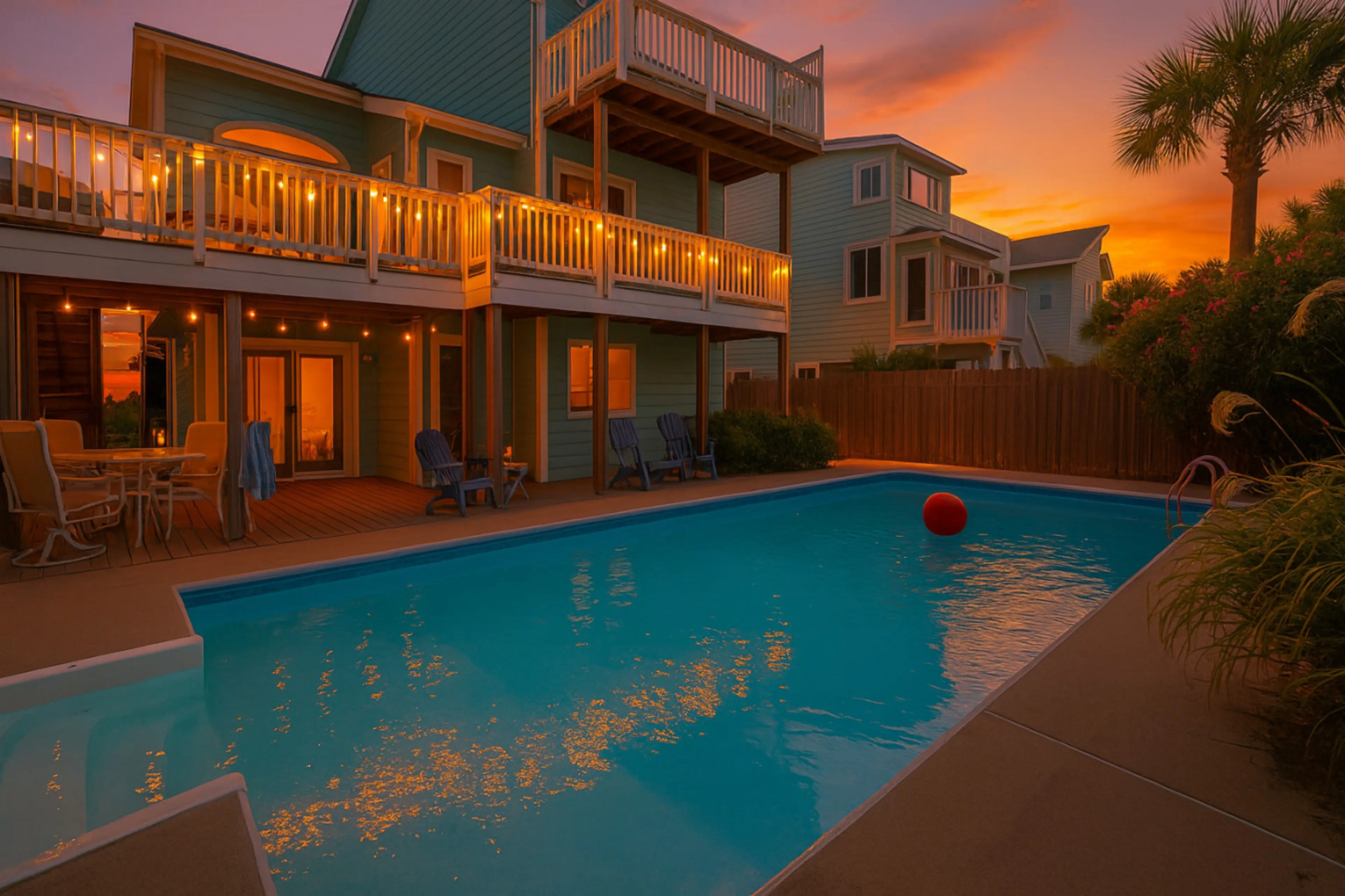 Soak up this beauitful sunset for yourself! The colors are stunning! *This is an AI-enhanced image of the sunset. The home is accurately represented.