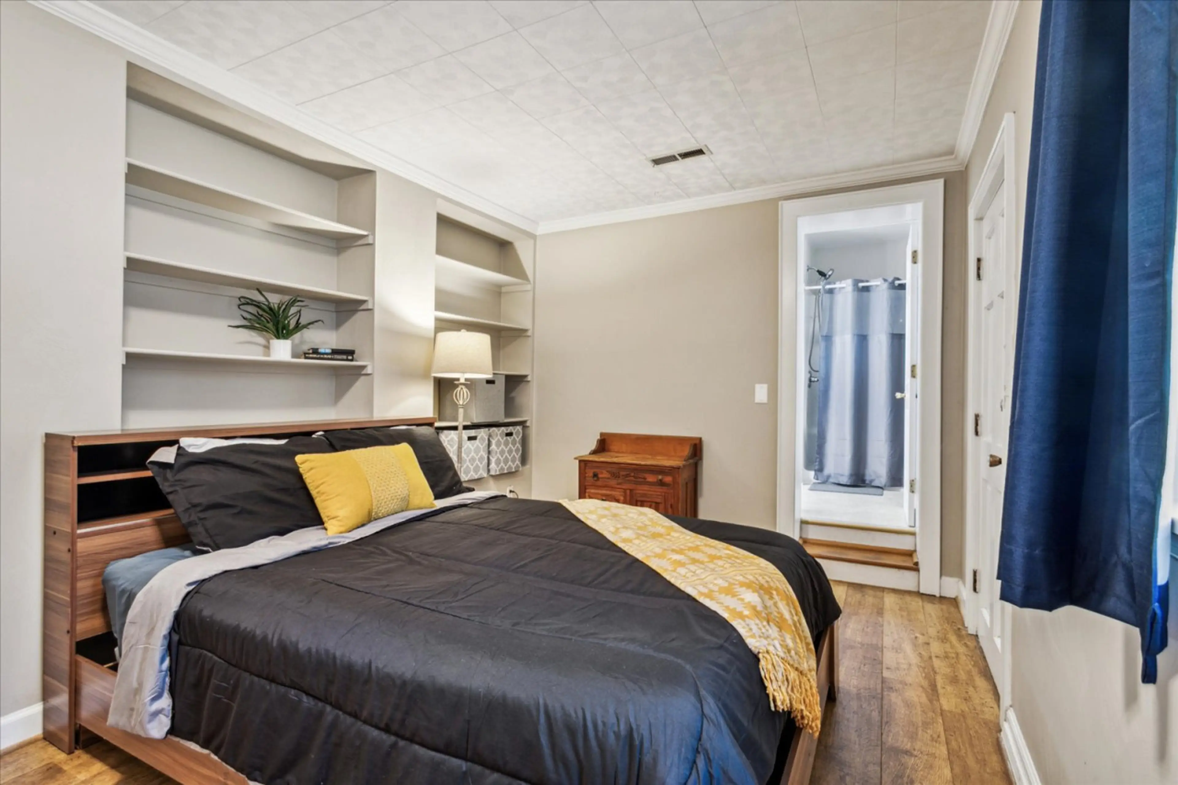 Our third bedroom is a full attached to a shared bathroom.