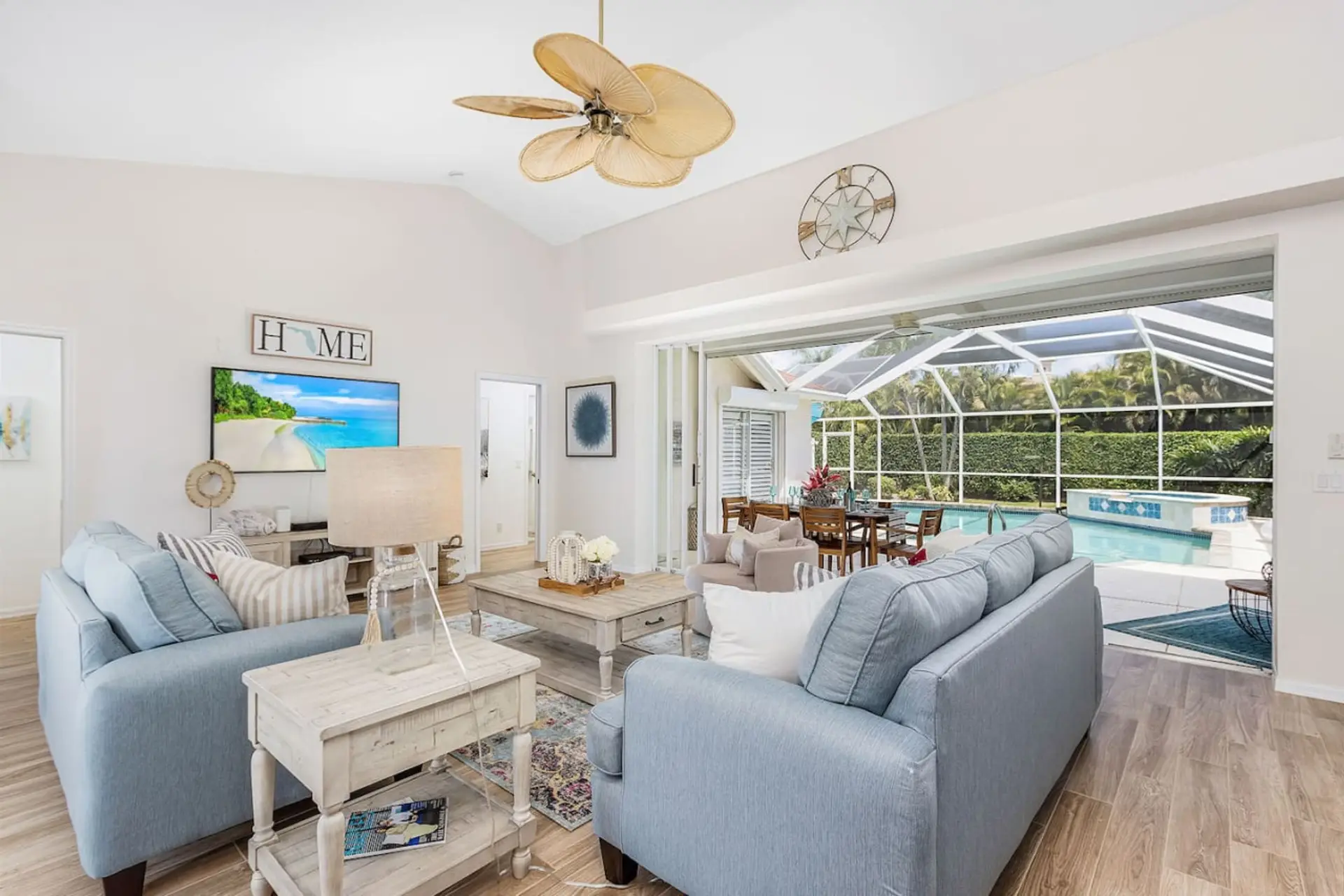 Stunning 4-bed spacious villa with heated pool and deck area in secure gated community with amenities.