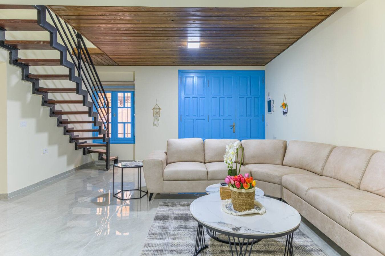 Living room at Casa Christa, a 3-bedroom apartment in Batroun, Lebanon