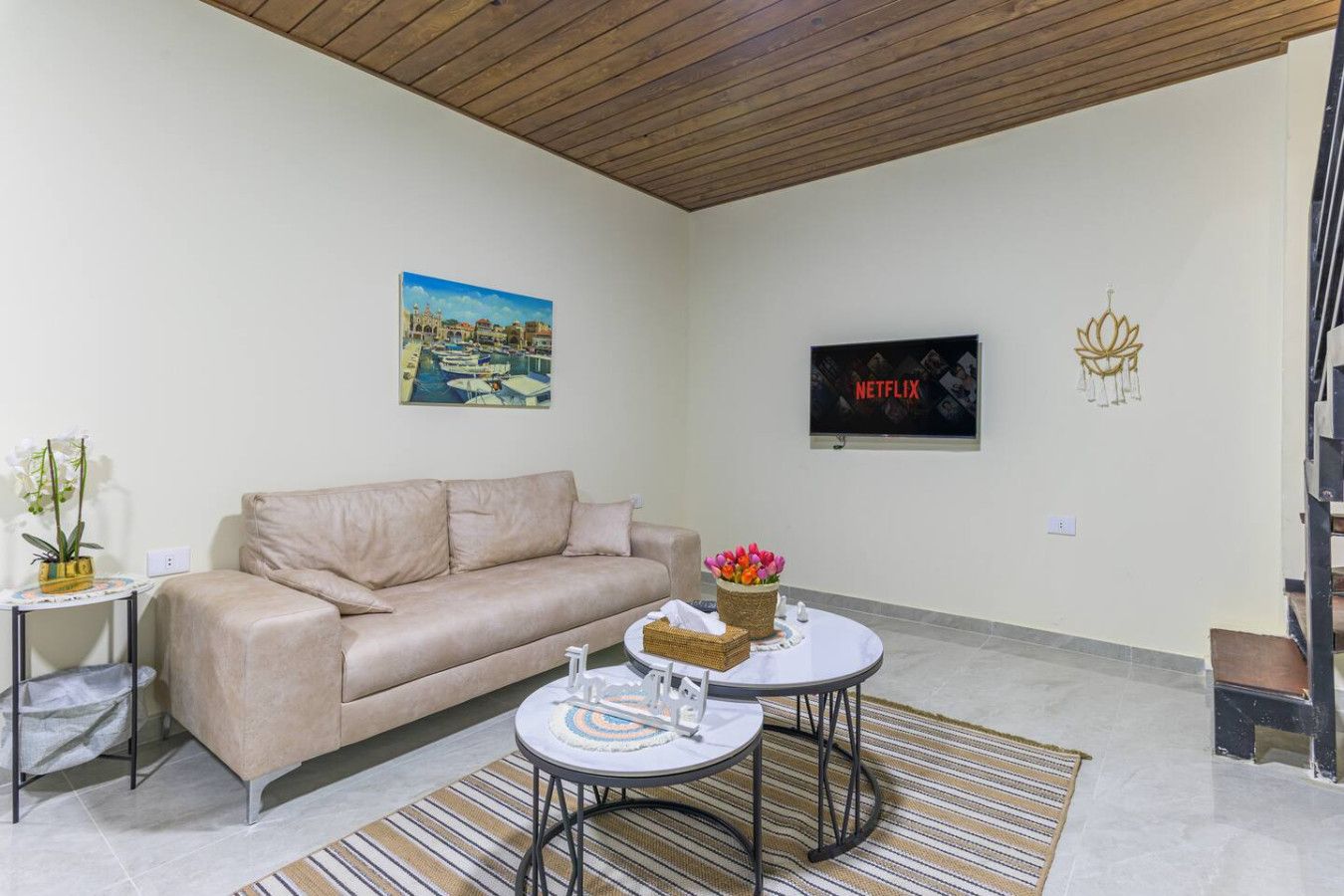 Living room at Casa Gabriela, a 2-bedroom apartment in Batroun, Lebanon