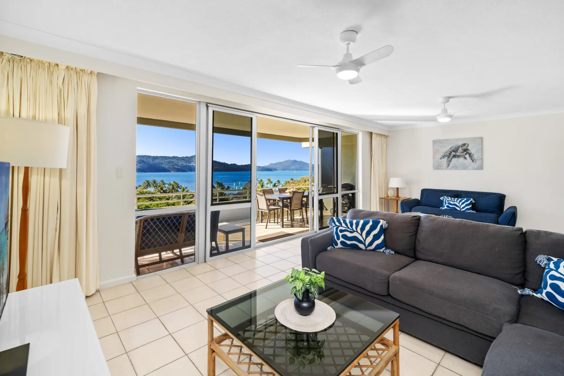Lounge Room with fold out sofa bed Poinciana 109 Hamilton island