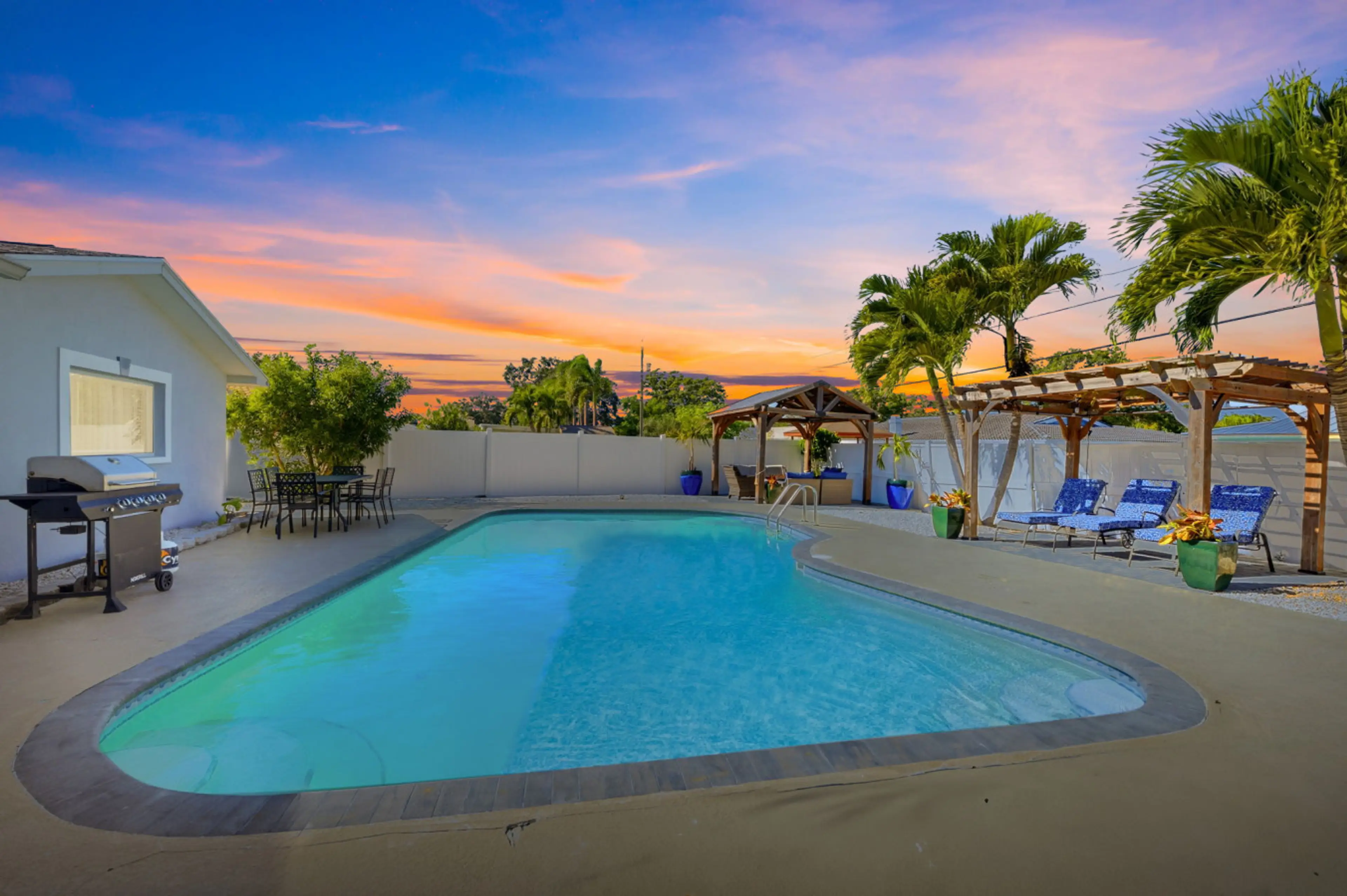Swimming Pool at Sunset
