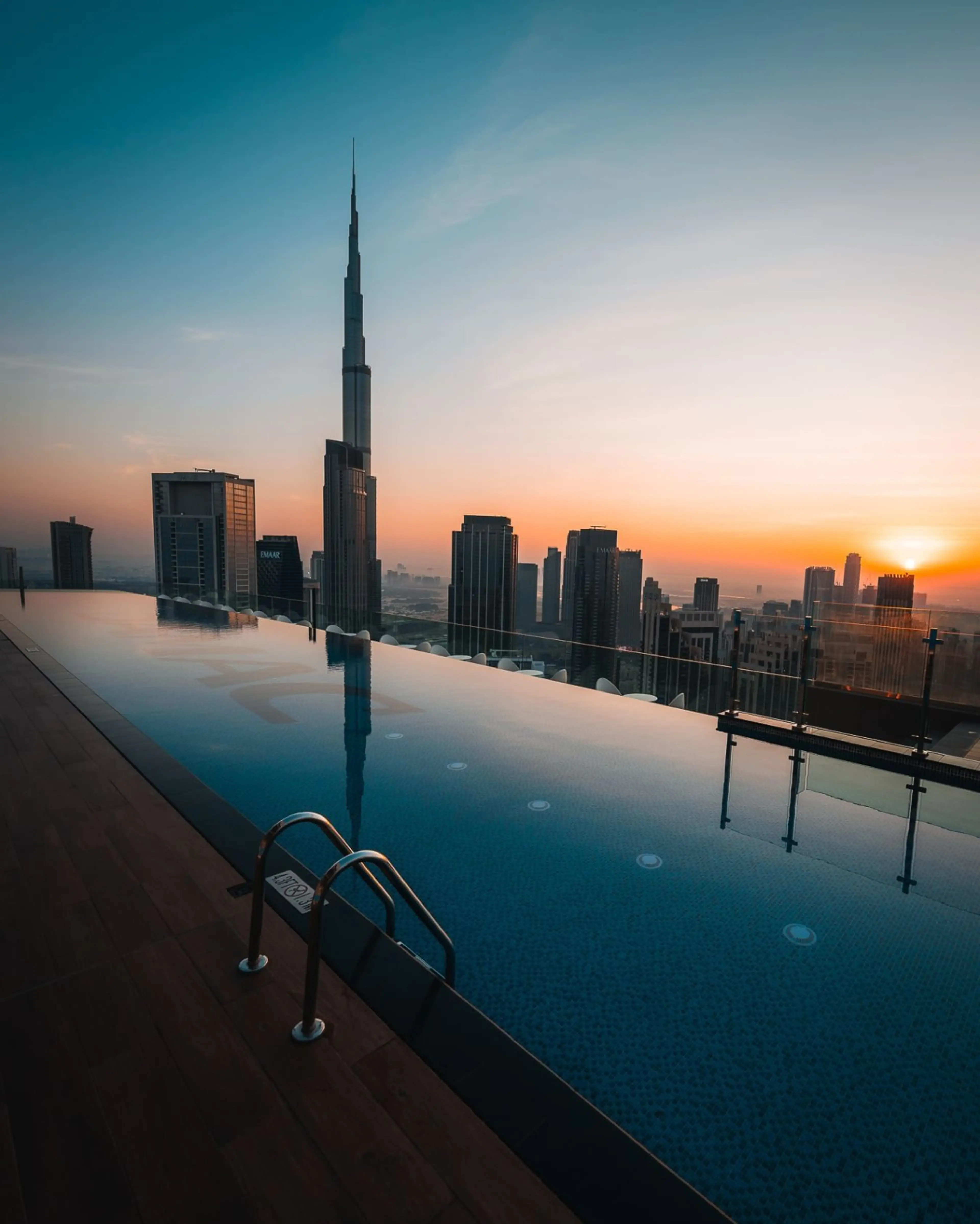 Swimming Pool during sunrise
