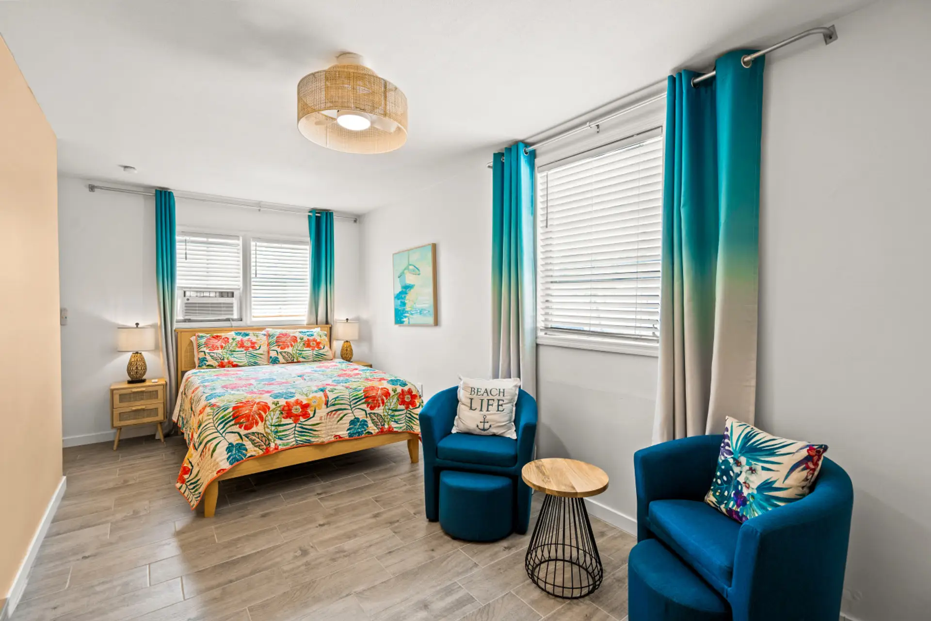 Siesta Key Retreat 2nd Bedroom | Sunny Window and Elegant, Minimal Décor for a Cozy, Comfortable Stay