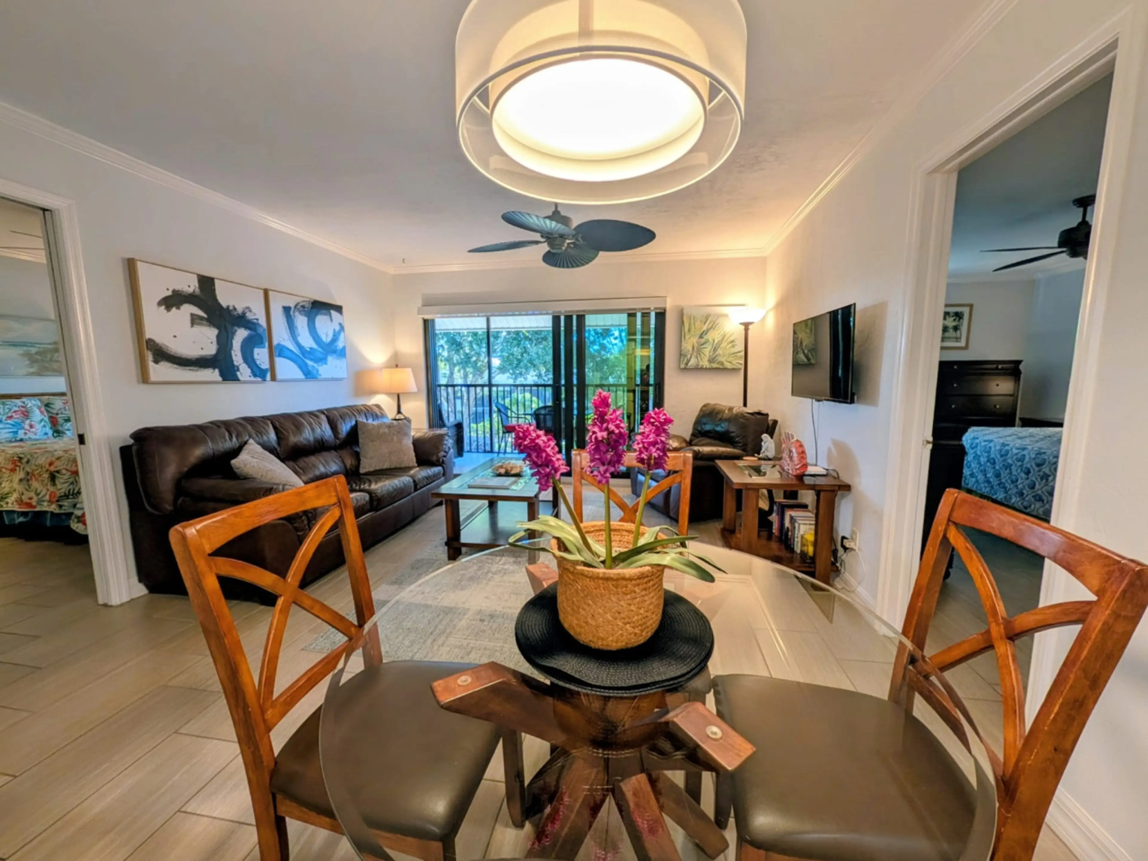 Freshly Painted relaxing living space.