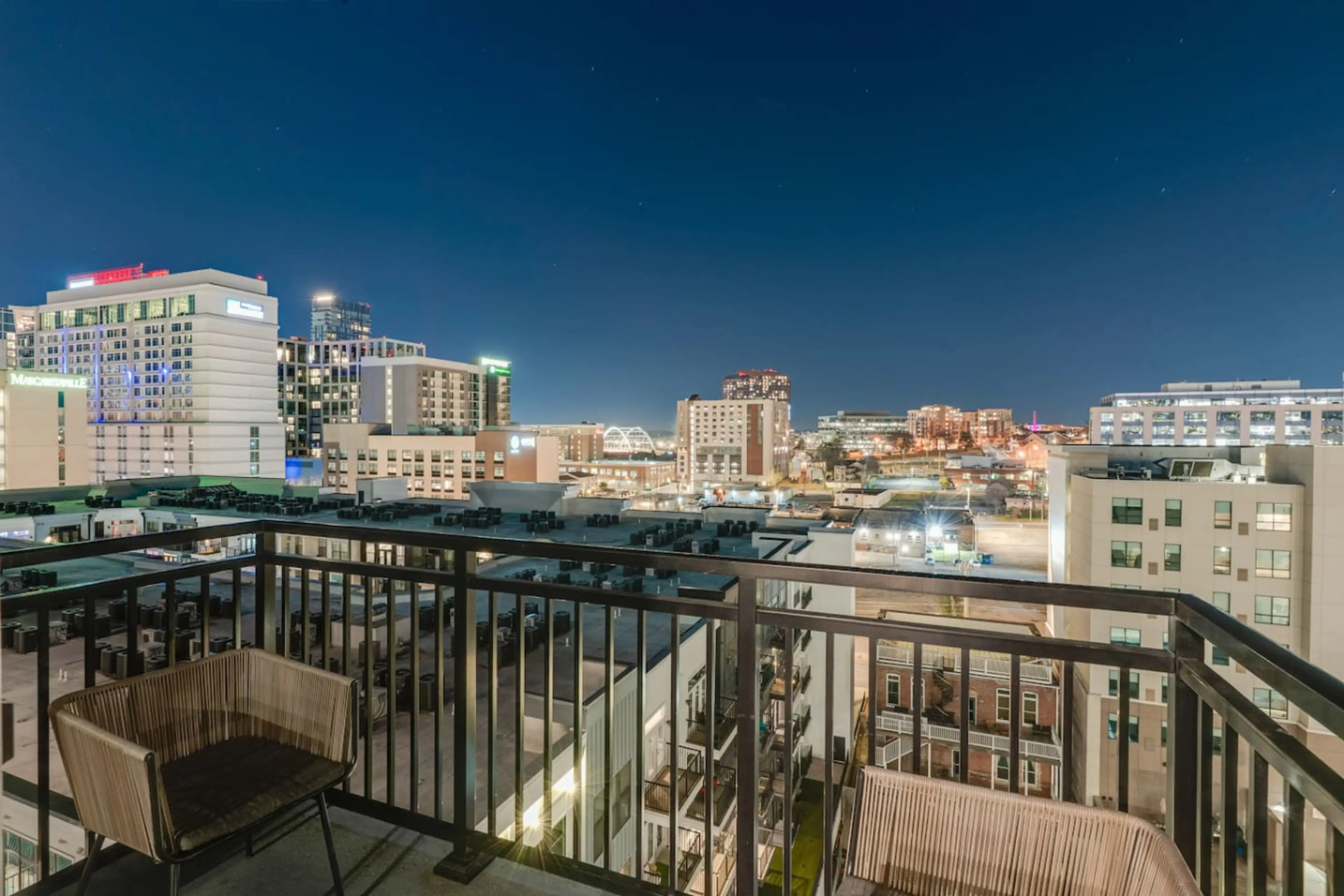 Skyline Magic  — Private balcony with the best sunset views in Nashville.