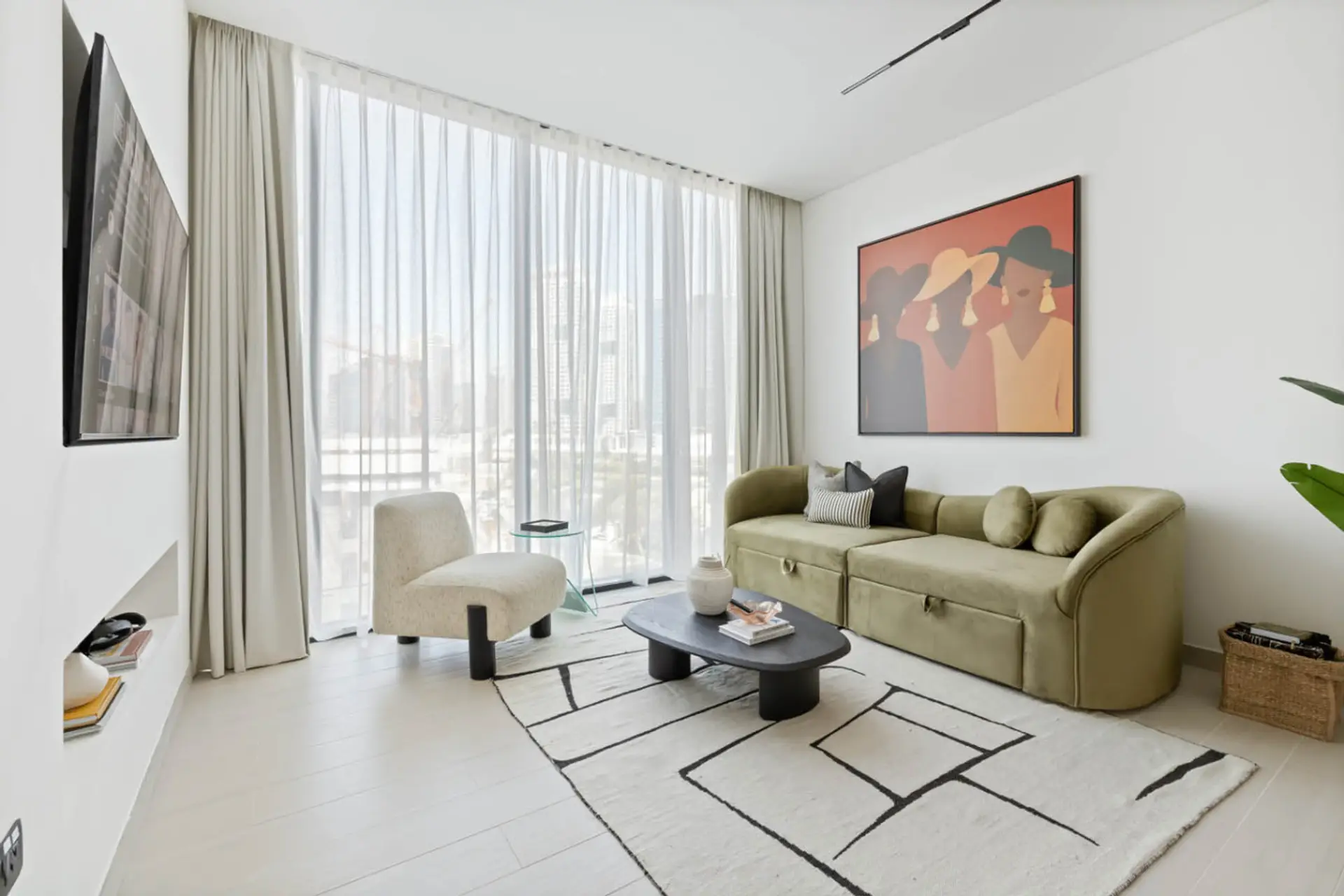 Stylish open living space, perfect for relaxing after a day out.