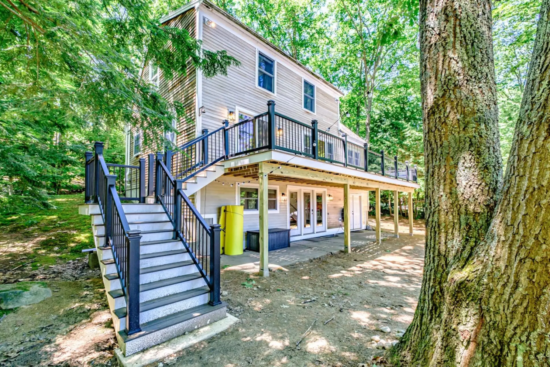 Exterior - Outdoor seating, gas grill, fire pit and private dock