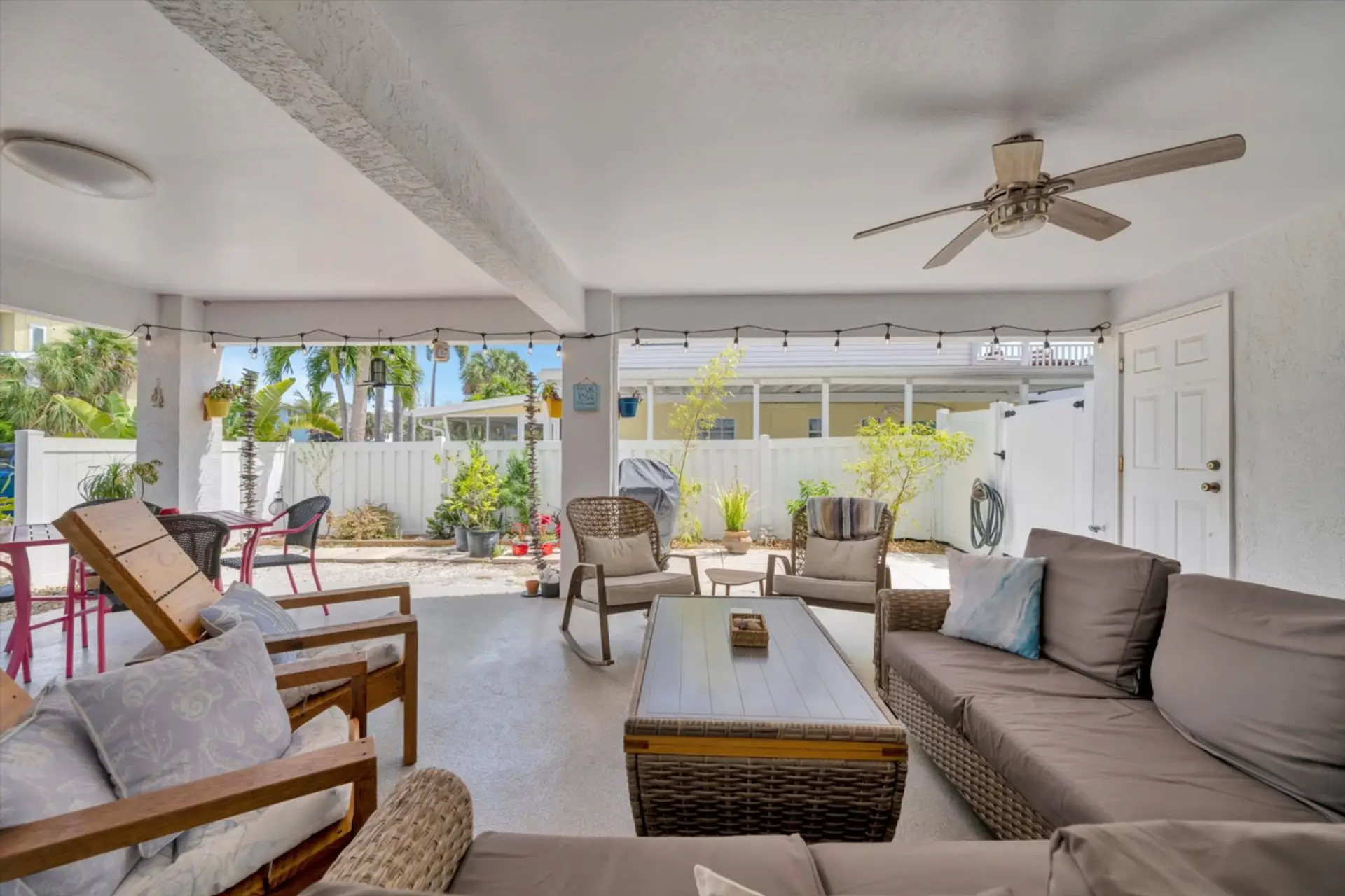 Covered Seating and Grill Area