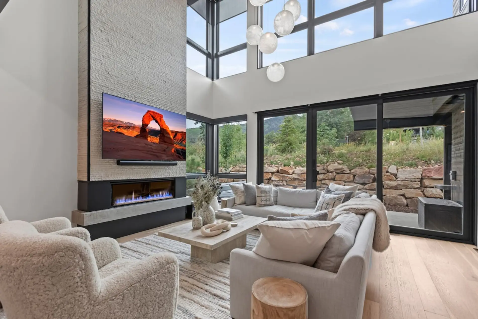 2 story family room with beautiful views and lots of space