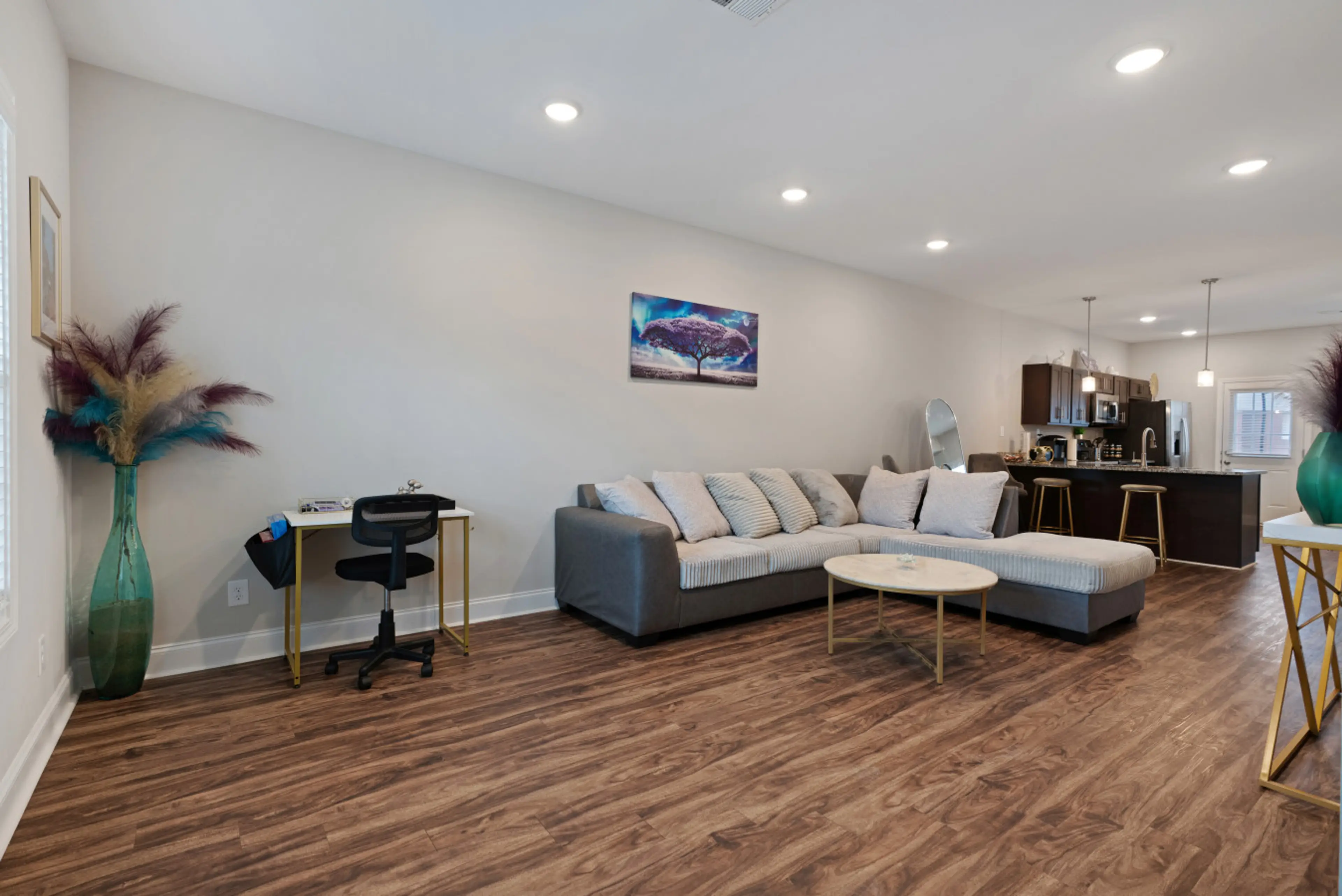 Living Room with workstation