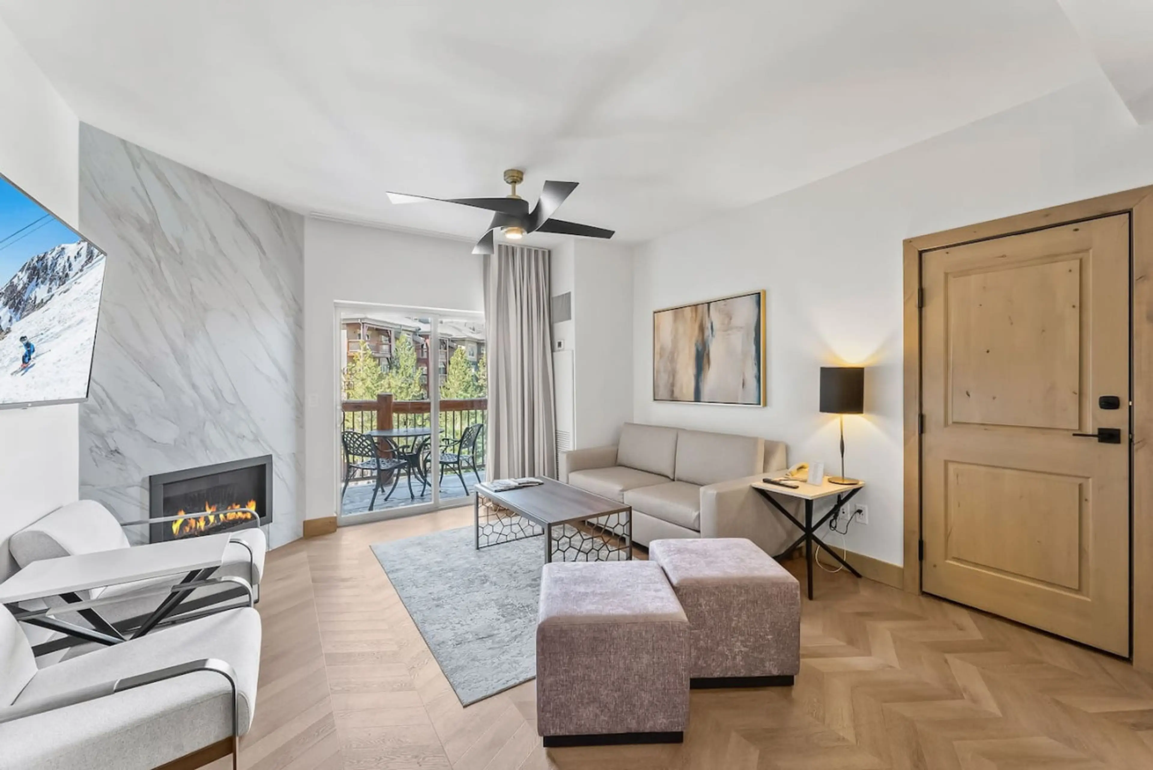 Gas fireplace in living room