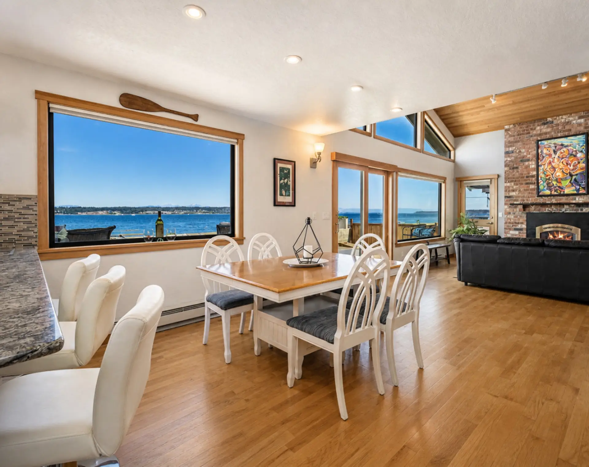 Open layout on the main floor with Stunning Ocean Views