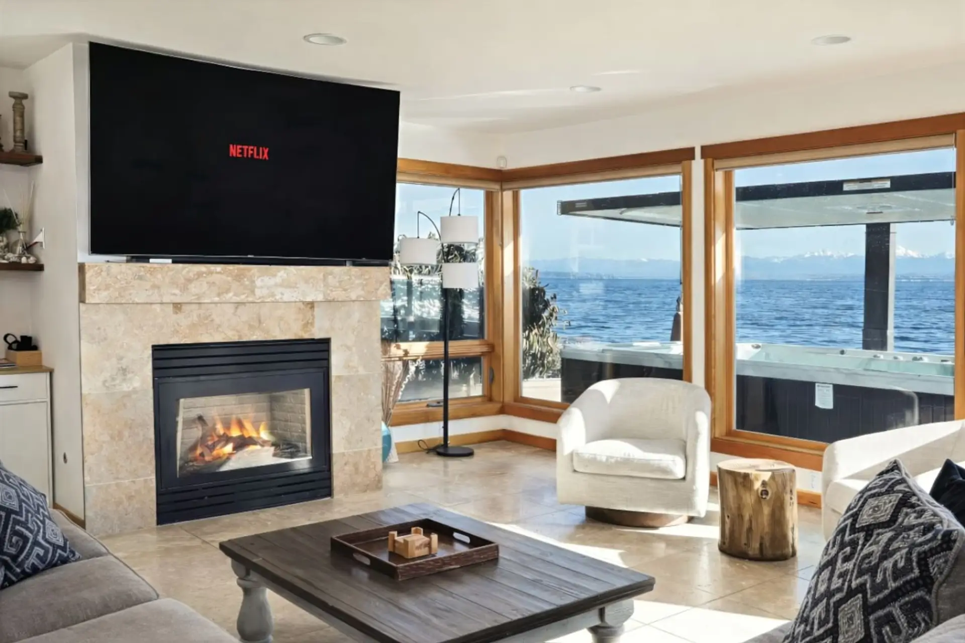 Incredible whale watching from the living room