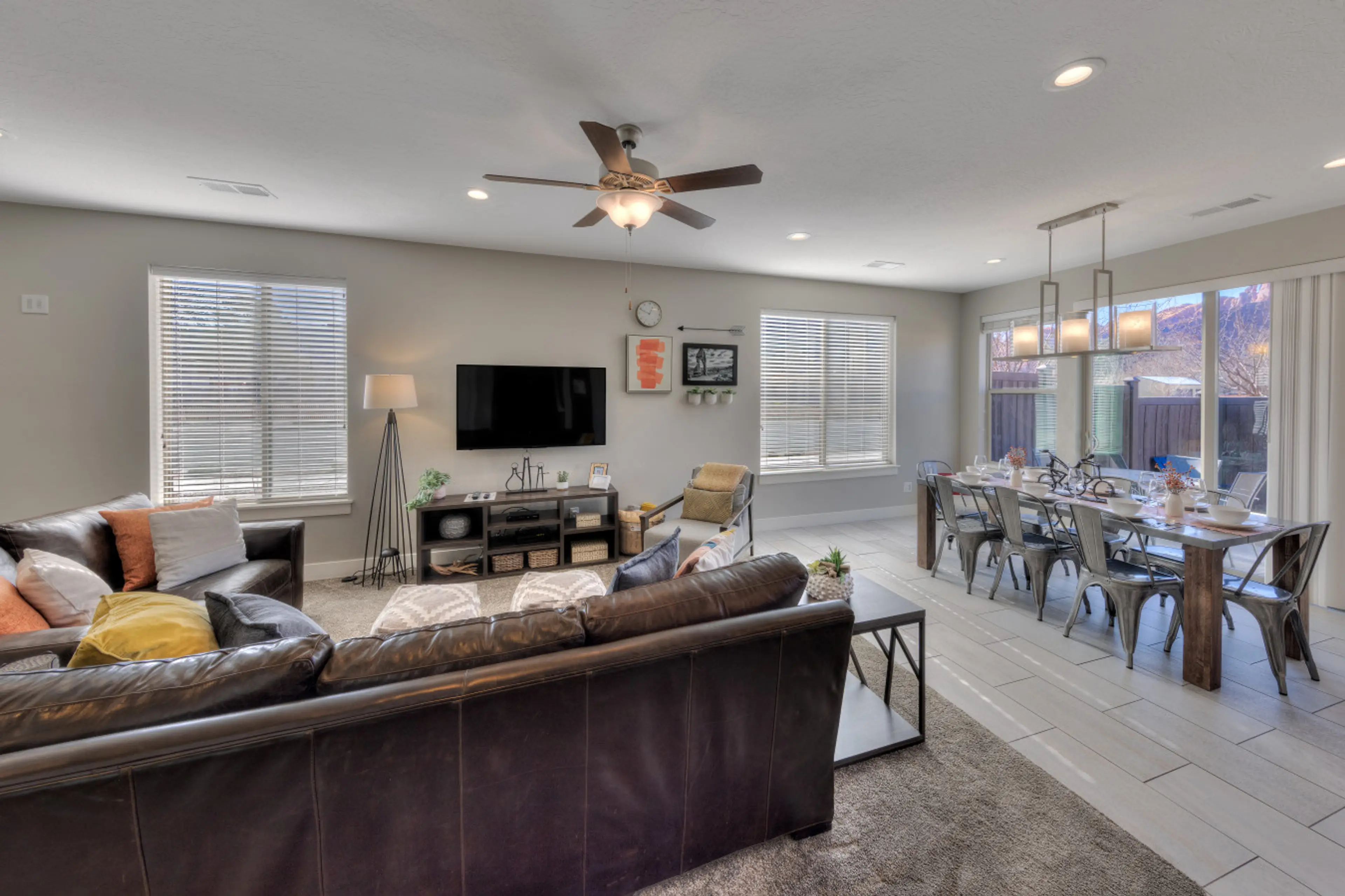 Designed for winding down after a full day outdoors—this comfortable living room is a great place to kick back with a movie, a game, and enjoy the company of your family and friends.