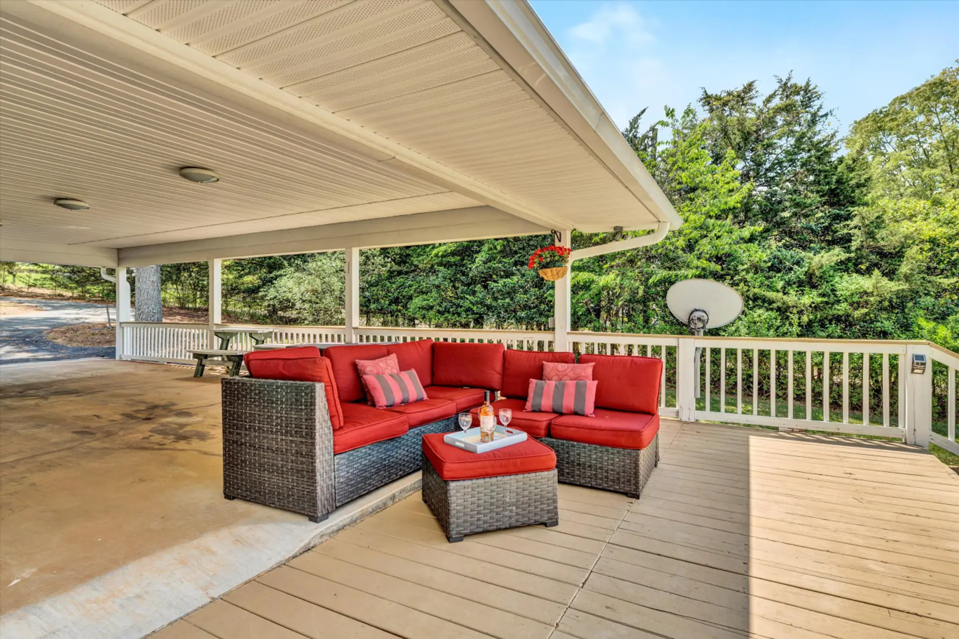 Relax in comfort with stunning lake views from your outdoor seating area.