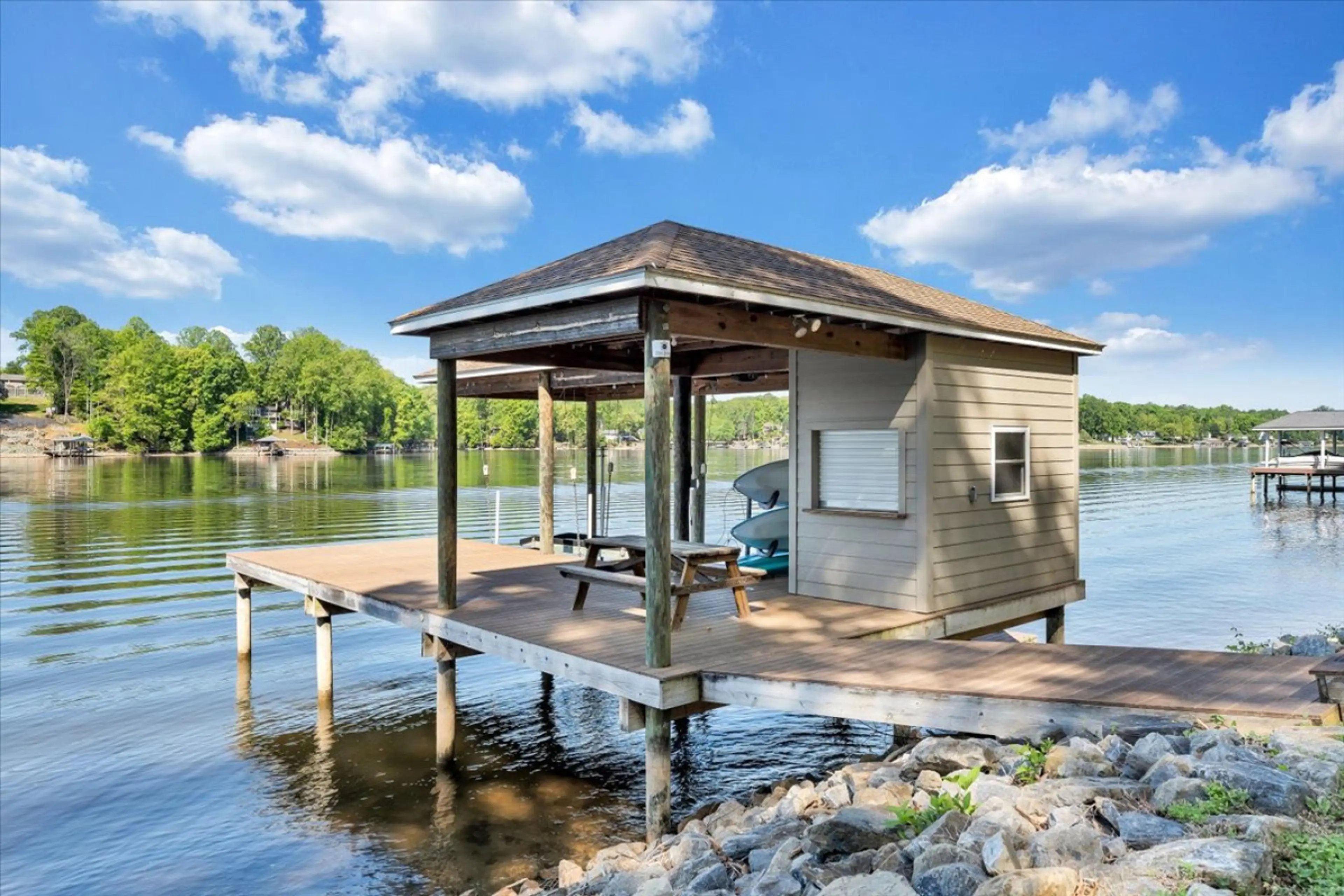 Dock your boat, swim, fish, soak in the sun on the private dock.