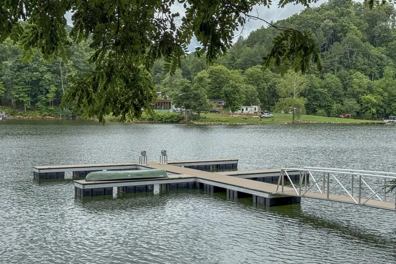 Community dock and boat slip with lake access just across the road