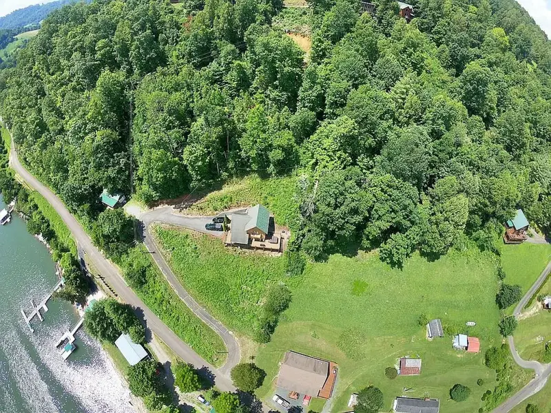 Aerial view of the Eagles Peak setting in summer