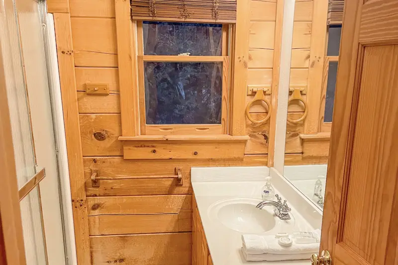 Main floor bathroom with walk-in shower
