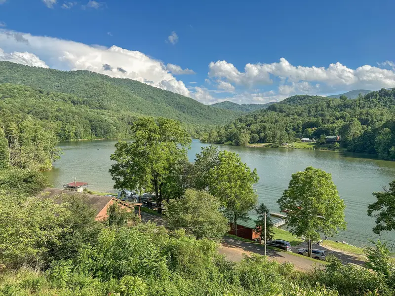 Watauga Lake shoreline just across from the cabin