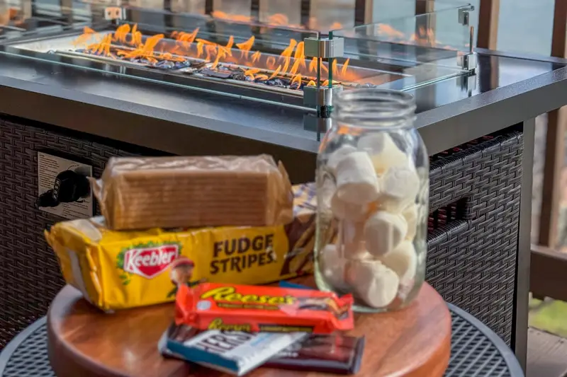 S'mores by the fire table