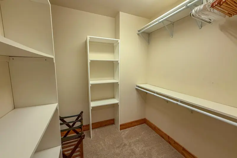 Walk-in closet in the primary suite