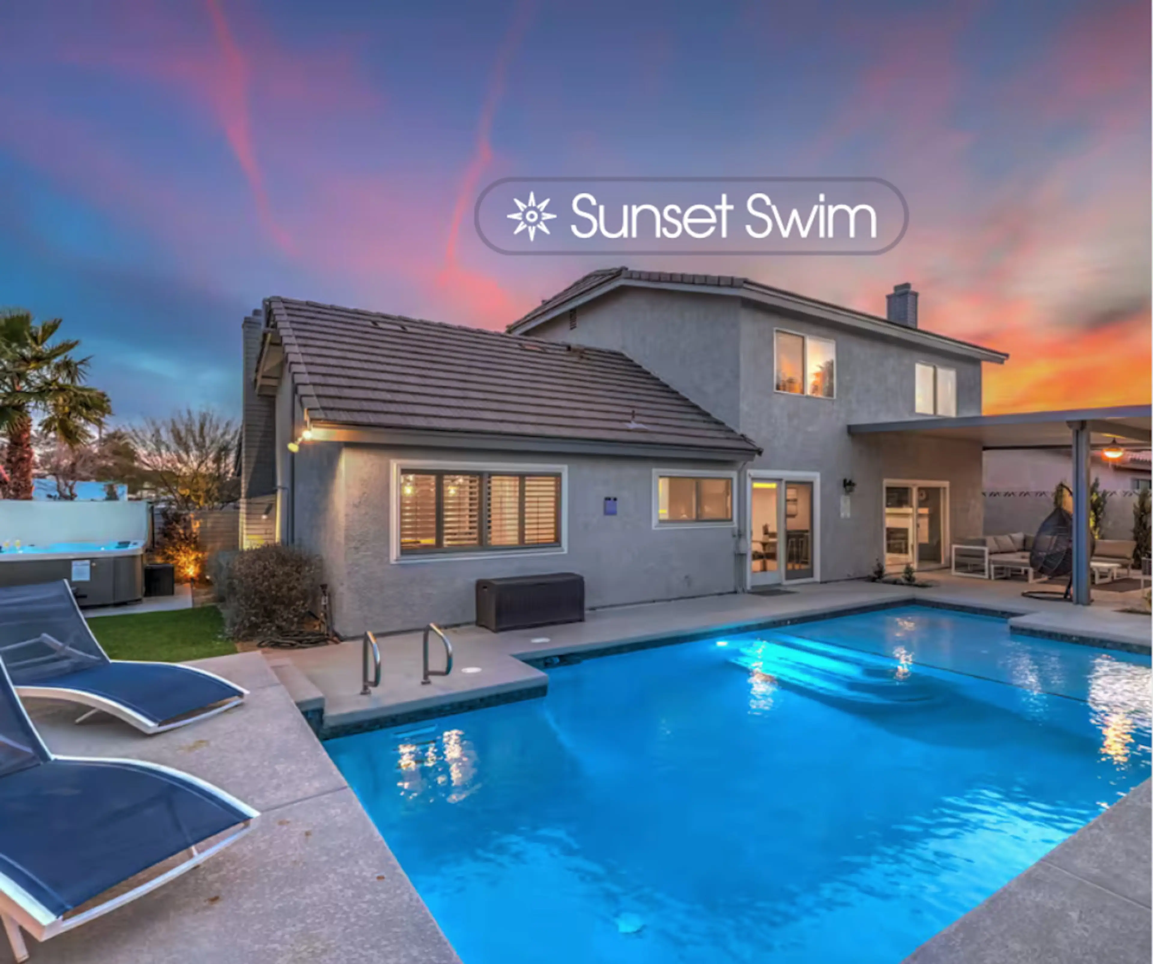 Sunset Swim, a Luxury Pool Villa in Las Vegas