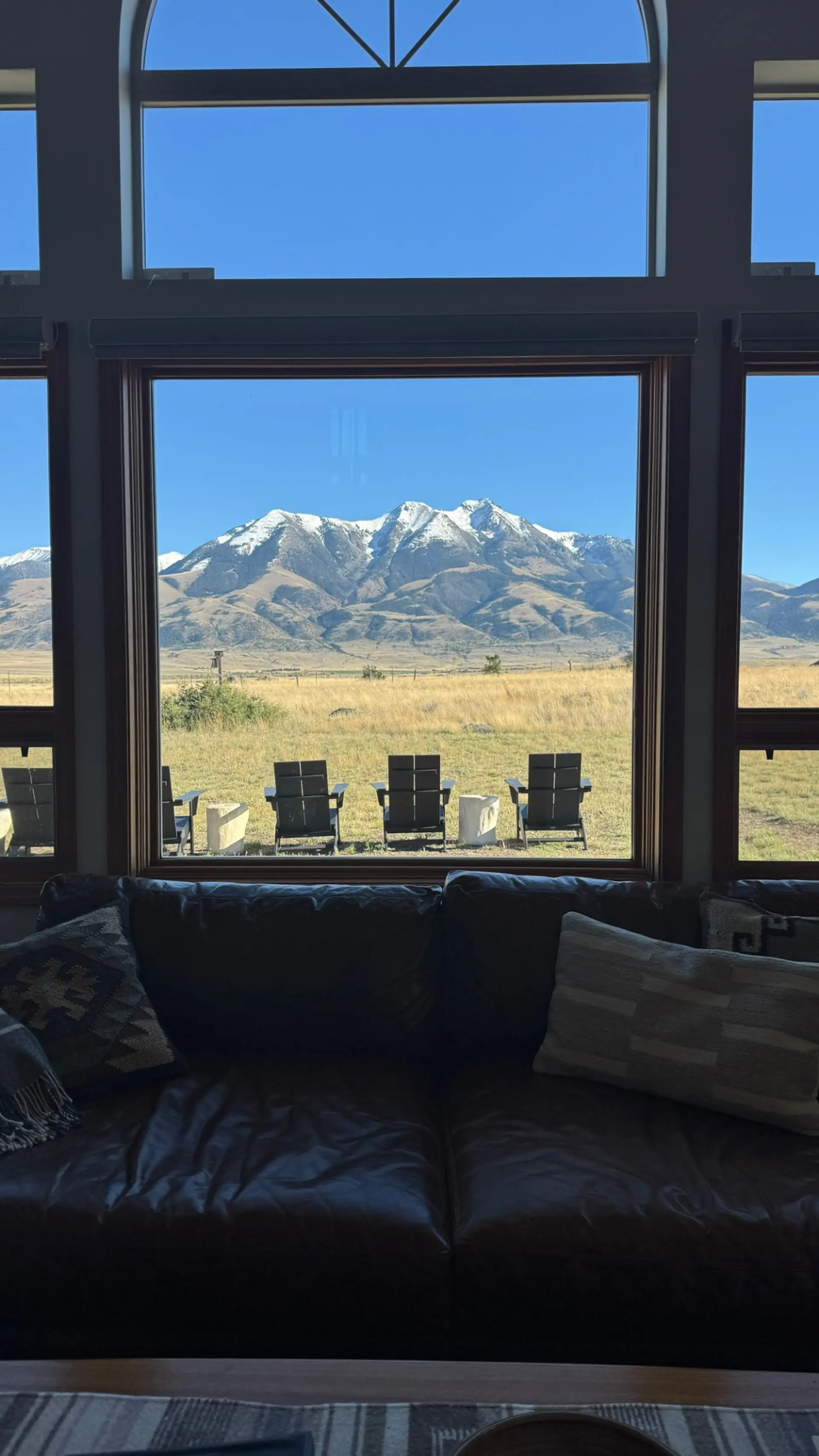 You can enjoy the stunning views from the living room, the six Polywood Adirondack chairs, the picnic table, or the hammock!