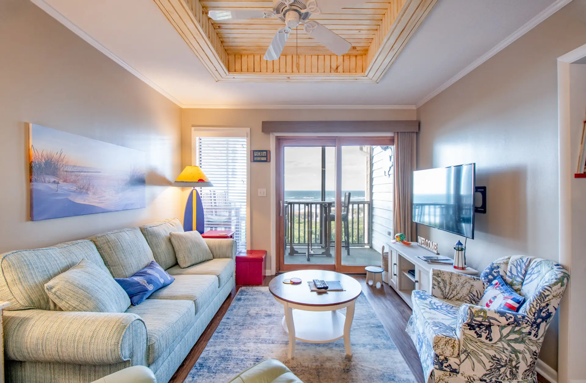 Enjoy relaxing beach days and cozy oceanfront nights in this coastal getaway