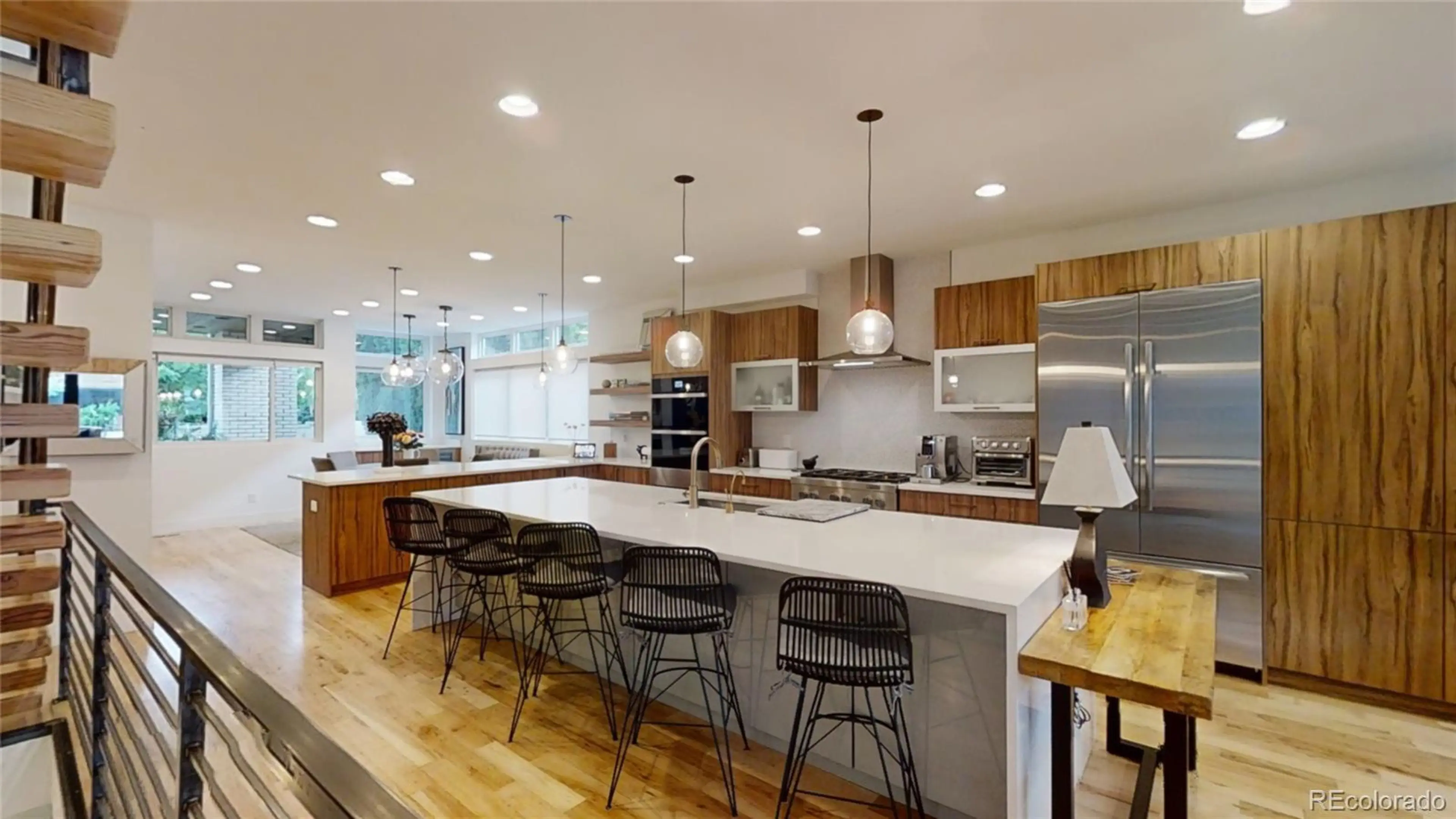 There is so much room in this beautiful kitchen. You will love having this at the center of the house