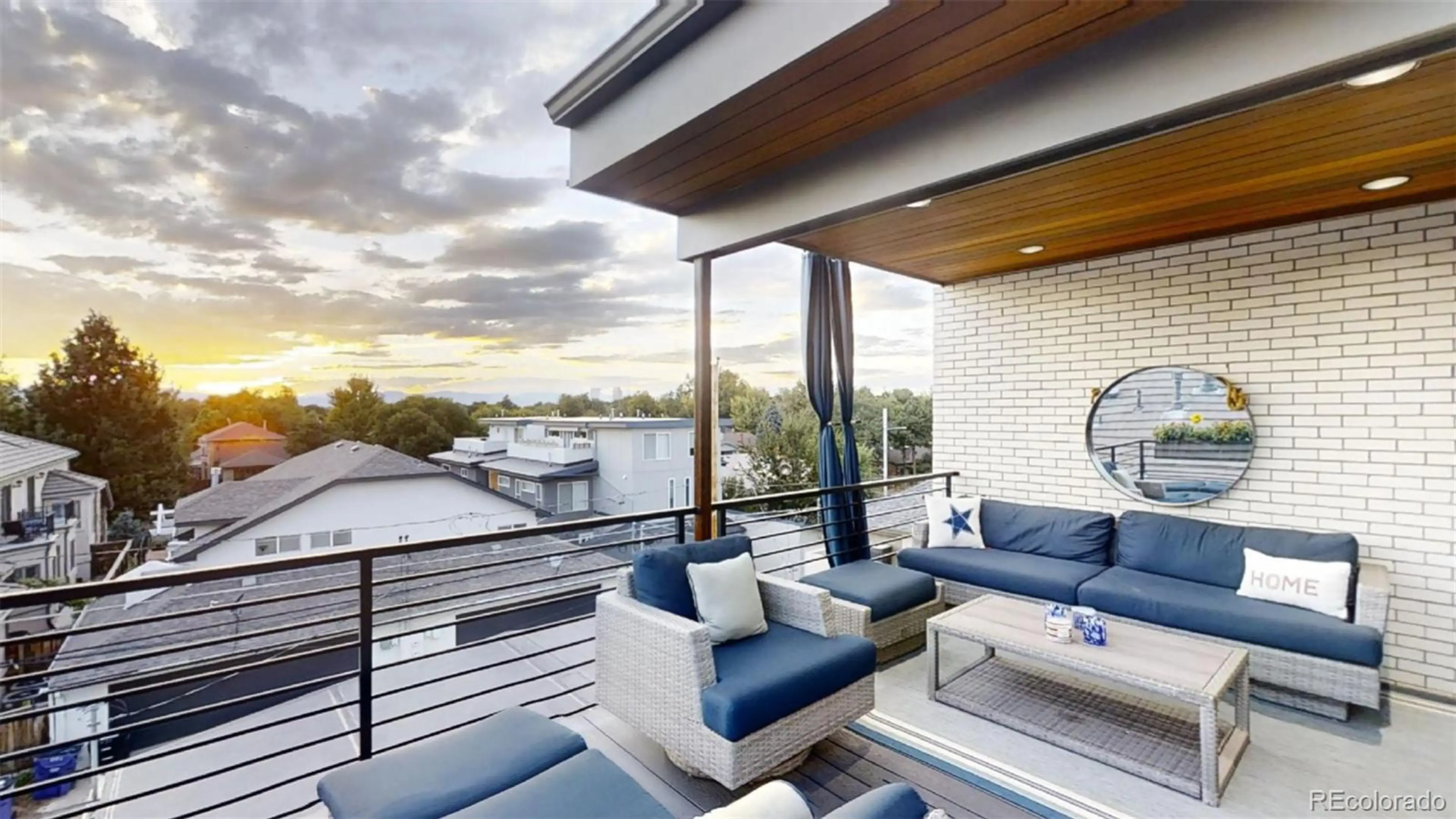 Mountain views from the rooftop deck