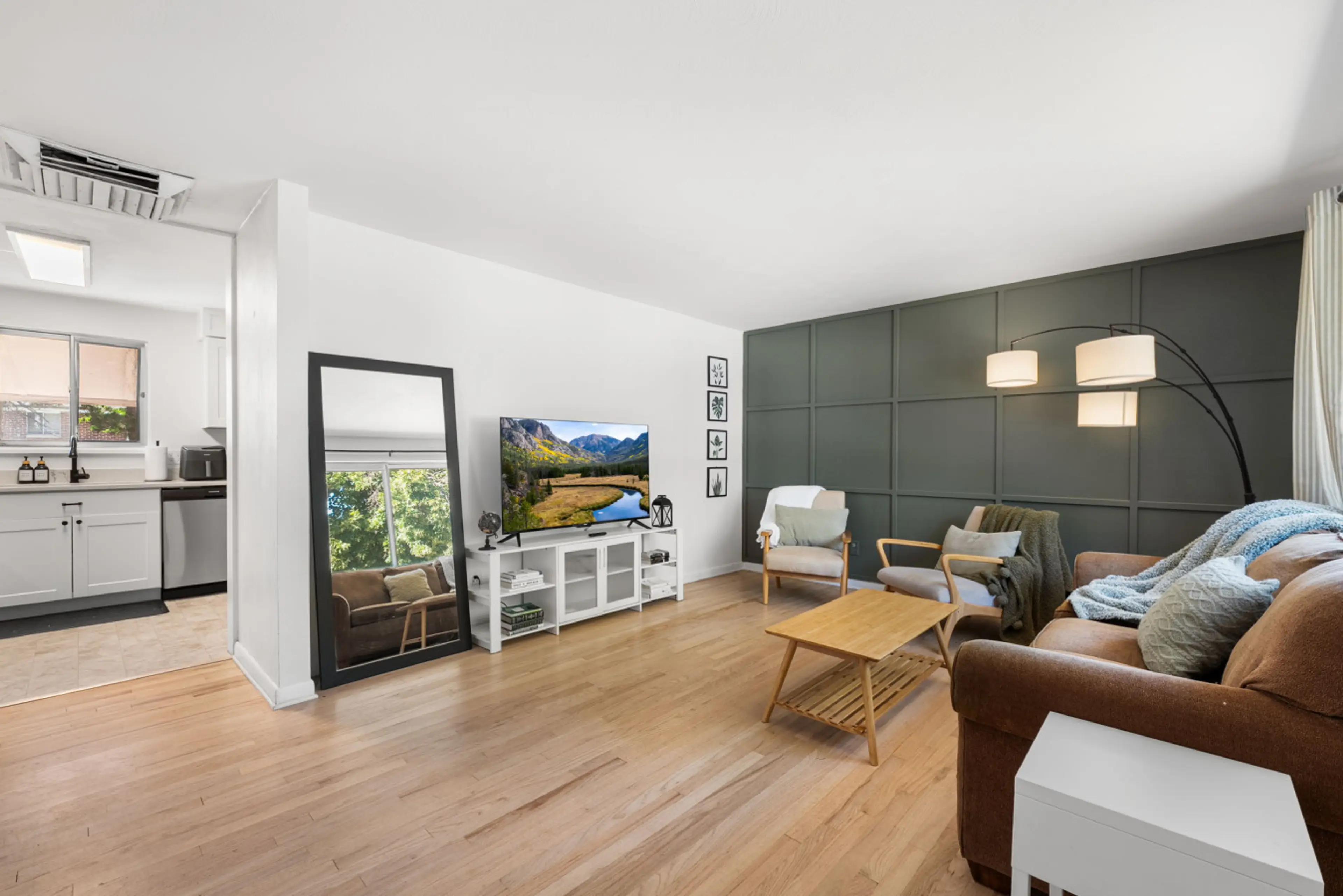 Upon arriving you'll be greeted by this cozy family room