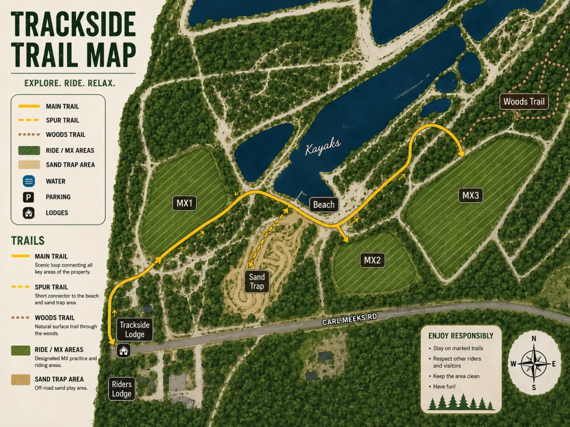 Salty Acres Trail Map