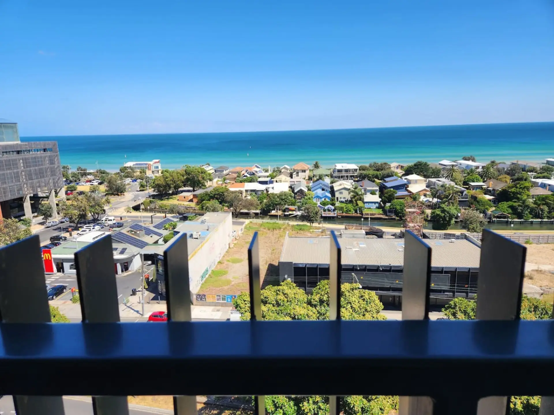 Frankston ocean views from the private level 7 balcony.