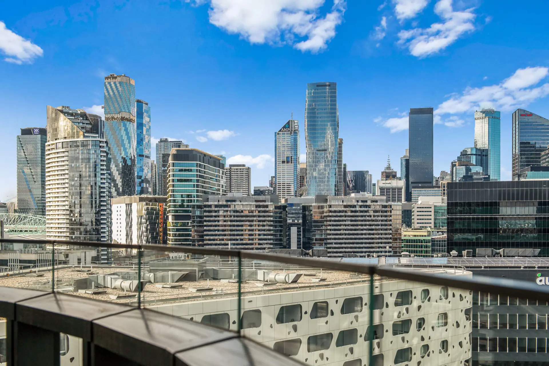 Private Balcony views of the city.